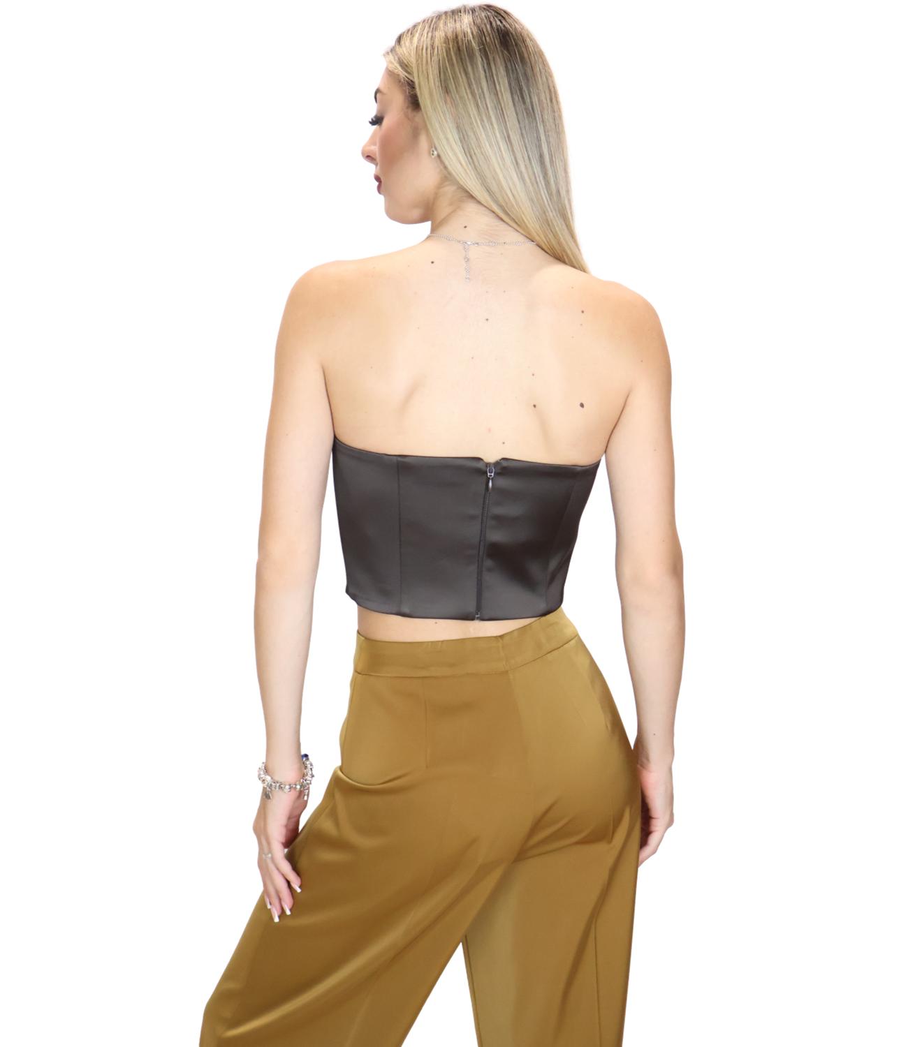 Silence Limited SATIN HEART TOP Dark Brown