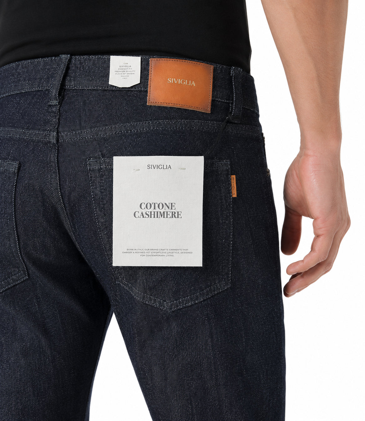 Jeans blu scuro Siviglia urbino cotton cashmere