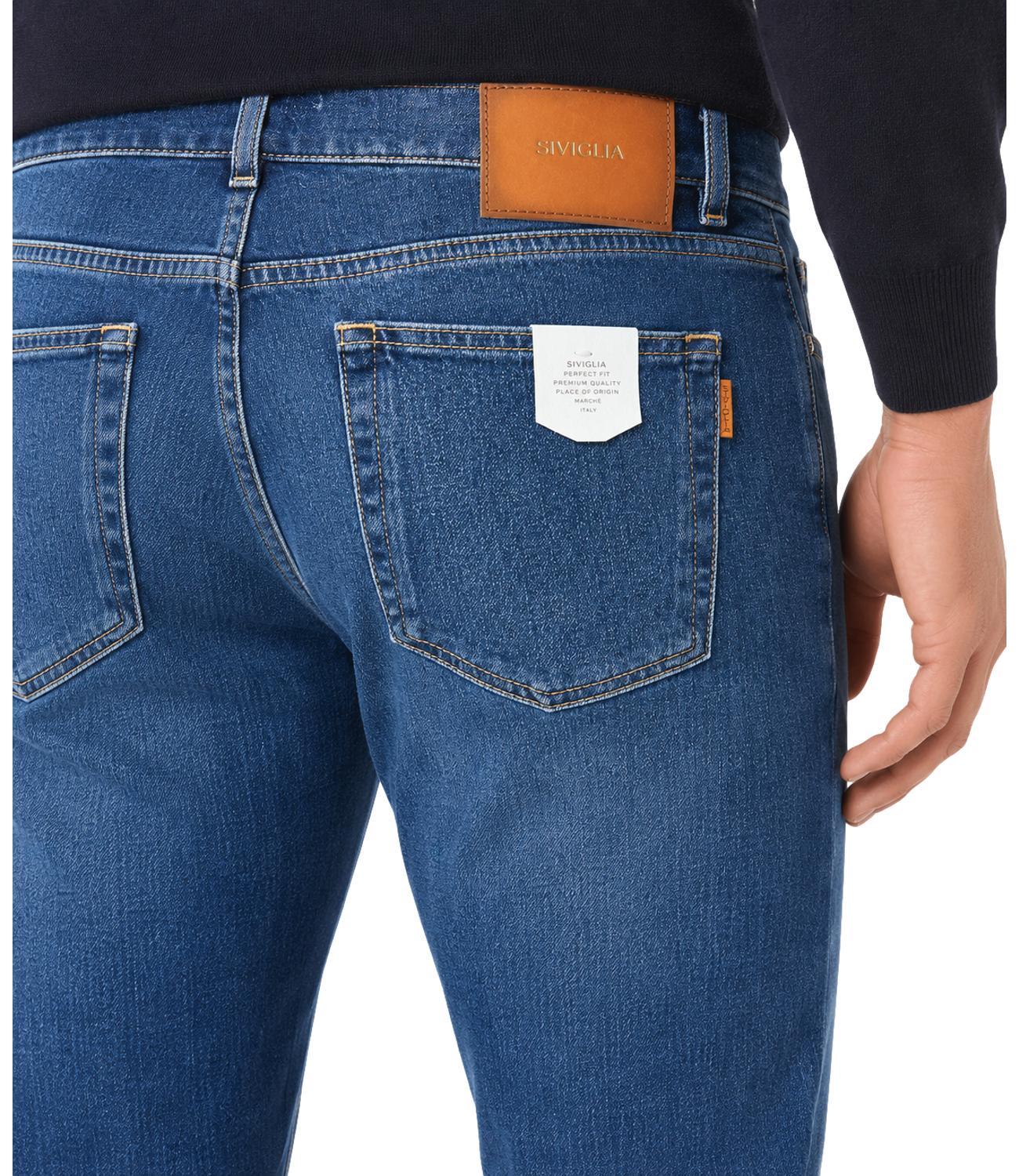 Jeans Siviglia urbino broken twill blu medio