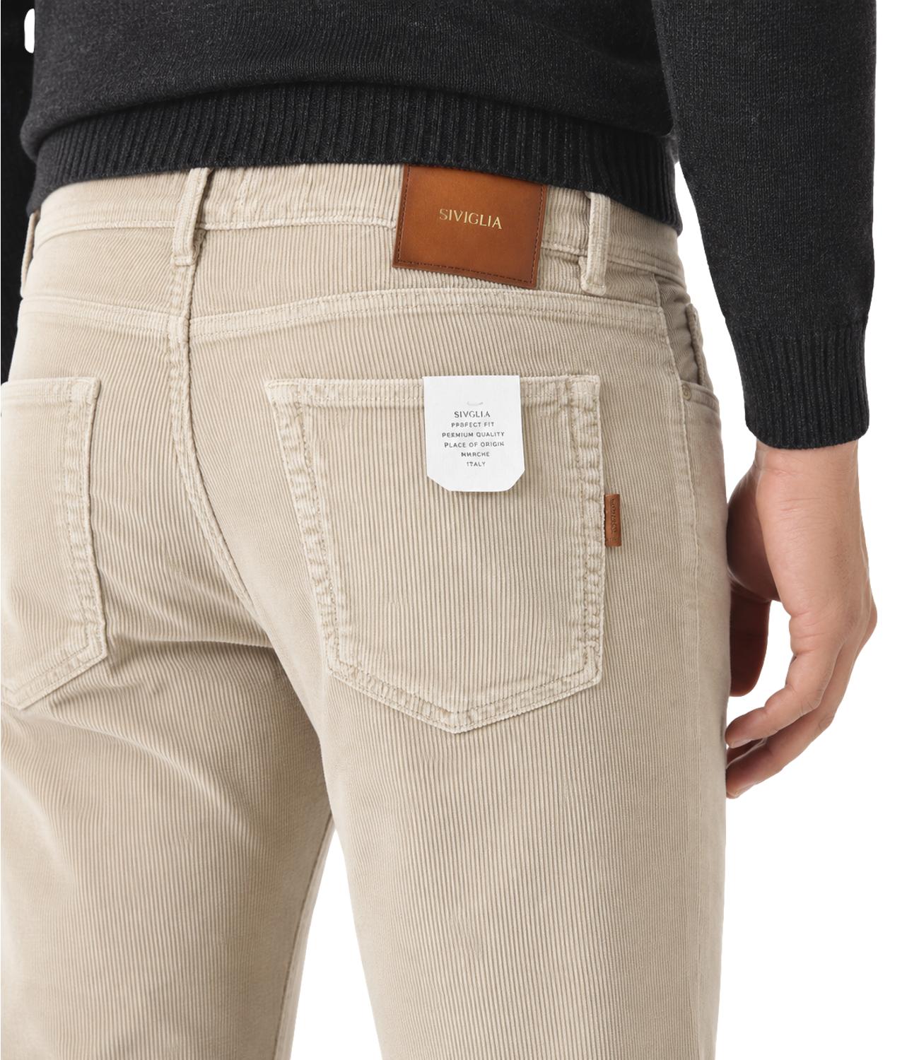 Pantalone Siviglia beige urbino 2018 in velluto