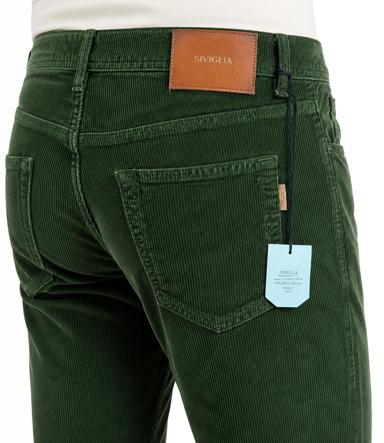 Pantalone Siviglia verde urbino 2018 in velluto