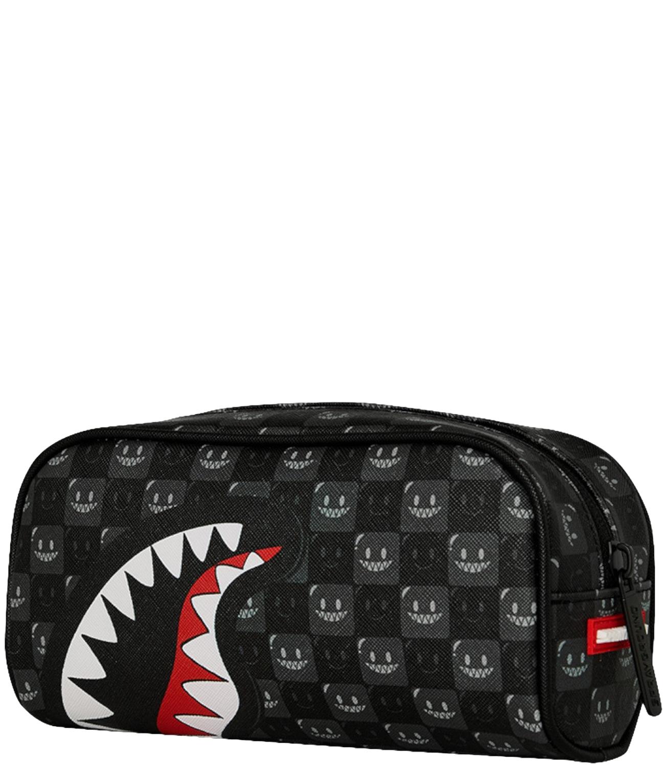 Pochette Sprayground nera con grafica Shark