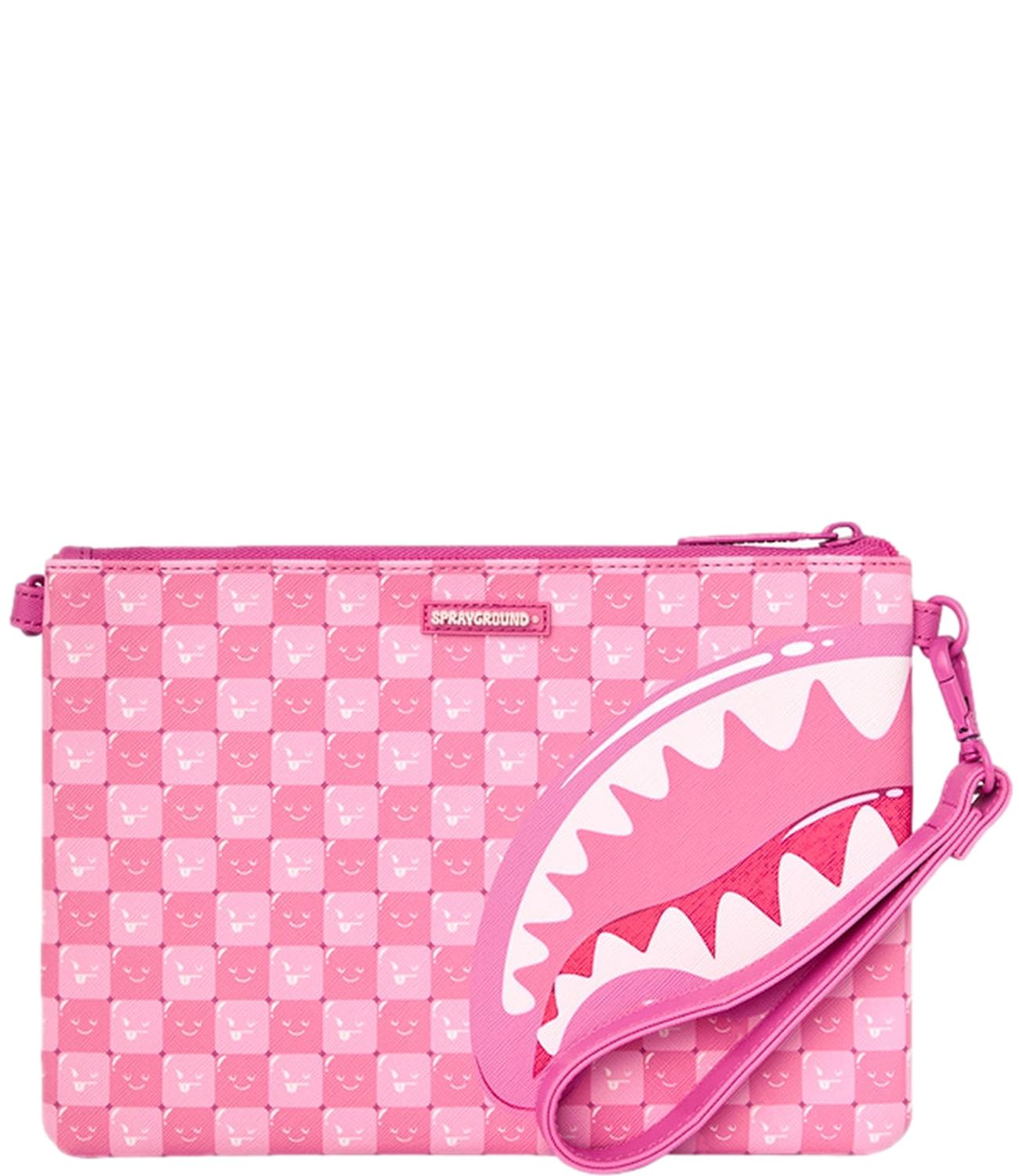 Borsa a tracolla Sprayground rosa con grafica Shark