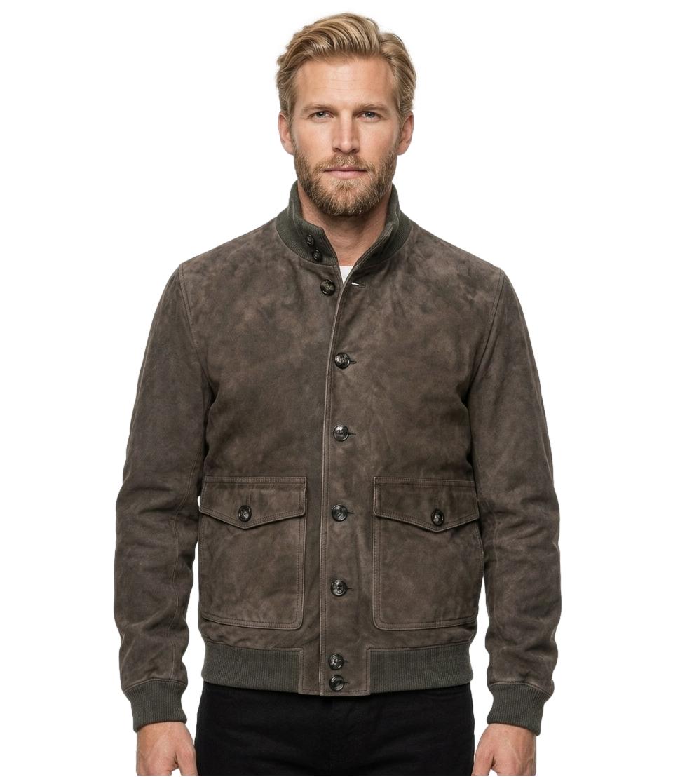 Stewart Giacca in pelle di camoscio Clint Nuvola Light