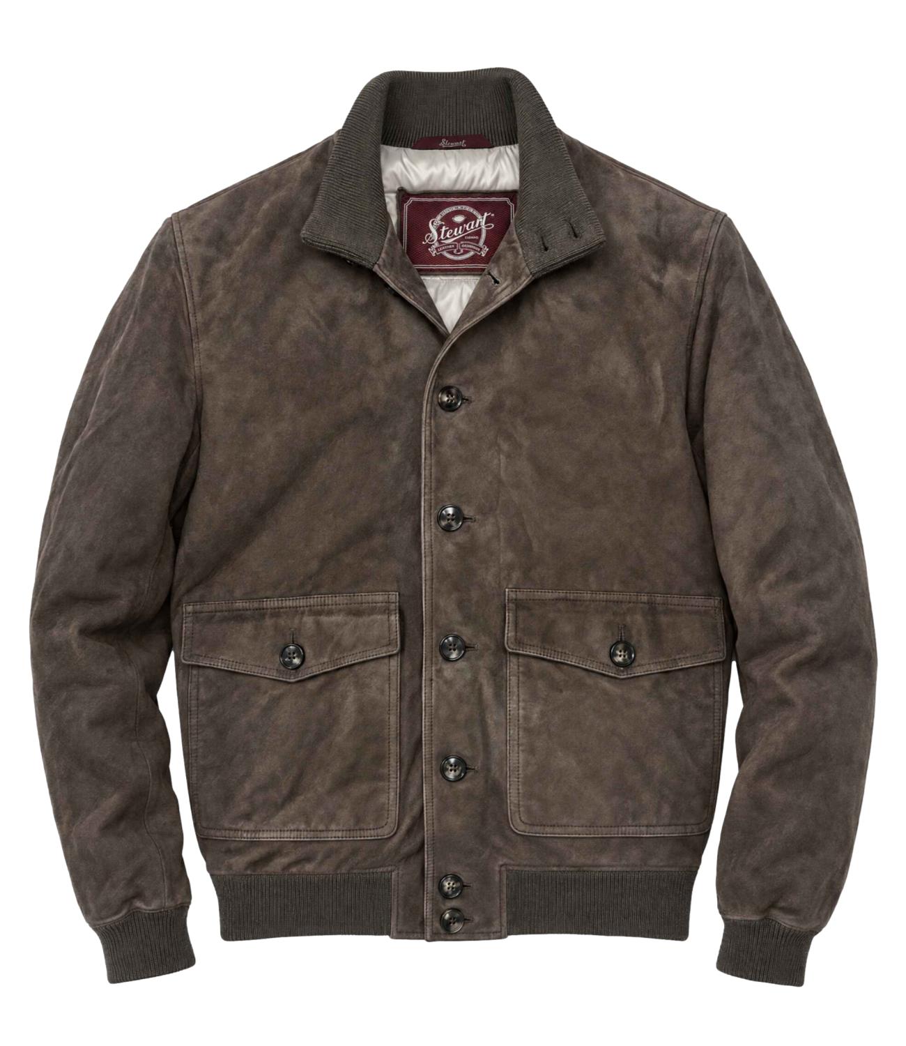 Stewart Giacca in pelle di camoscio Clint Nuvola Light