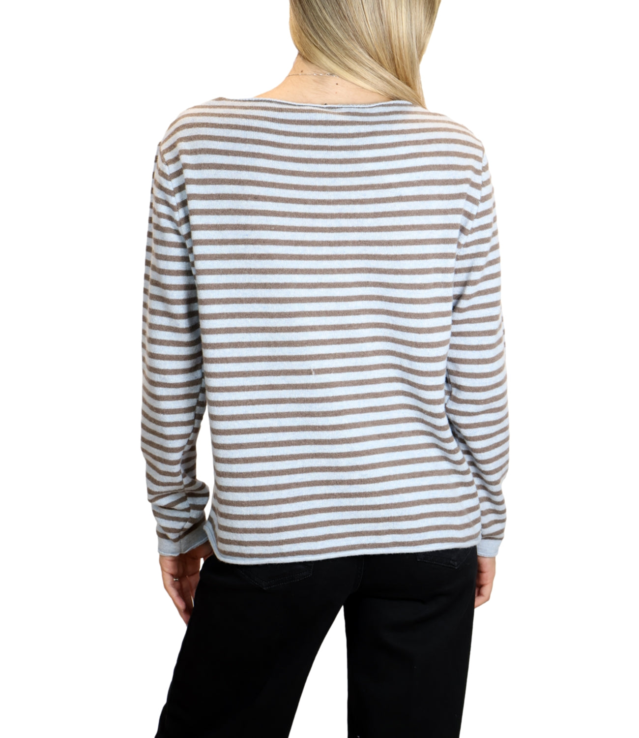 Studio It Maglia Riga Celeste/Tortora Donna