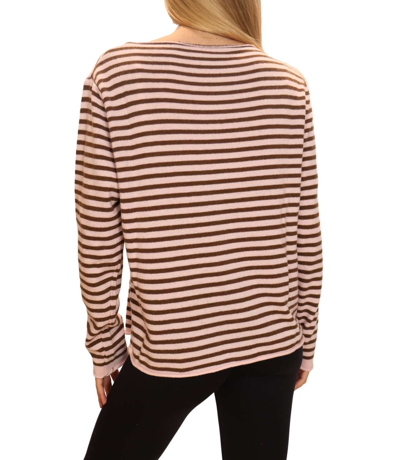 Studio It Maglia Riga Moro/Rosa Donna