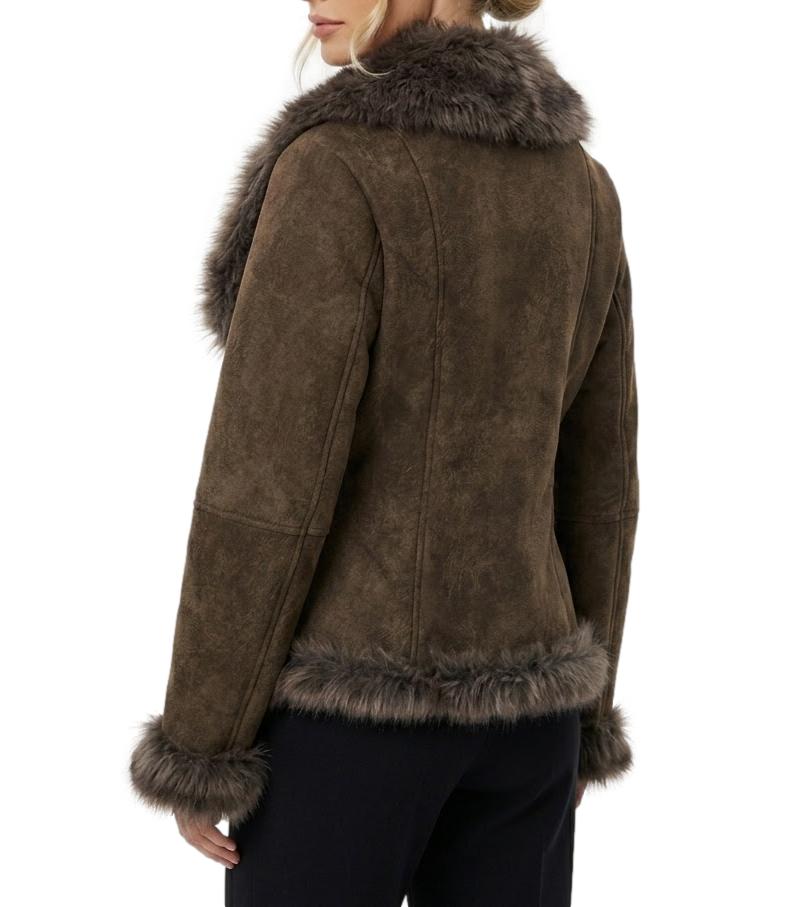 Studio It Cappotto Pelliccia Moro Donna
