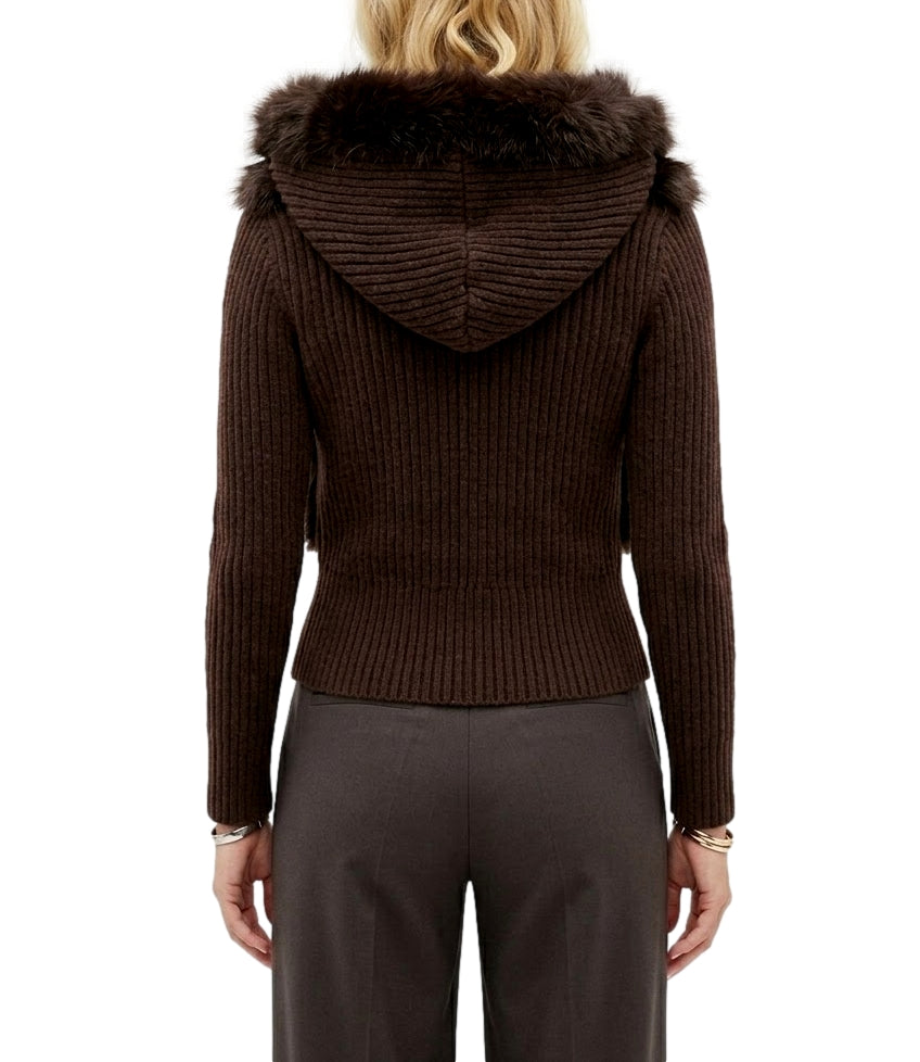 Studio It Giacca Ecopelliccia Moro Donna