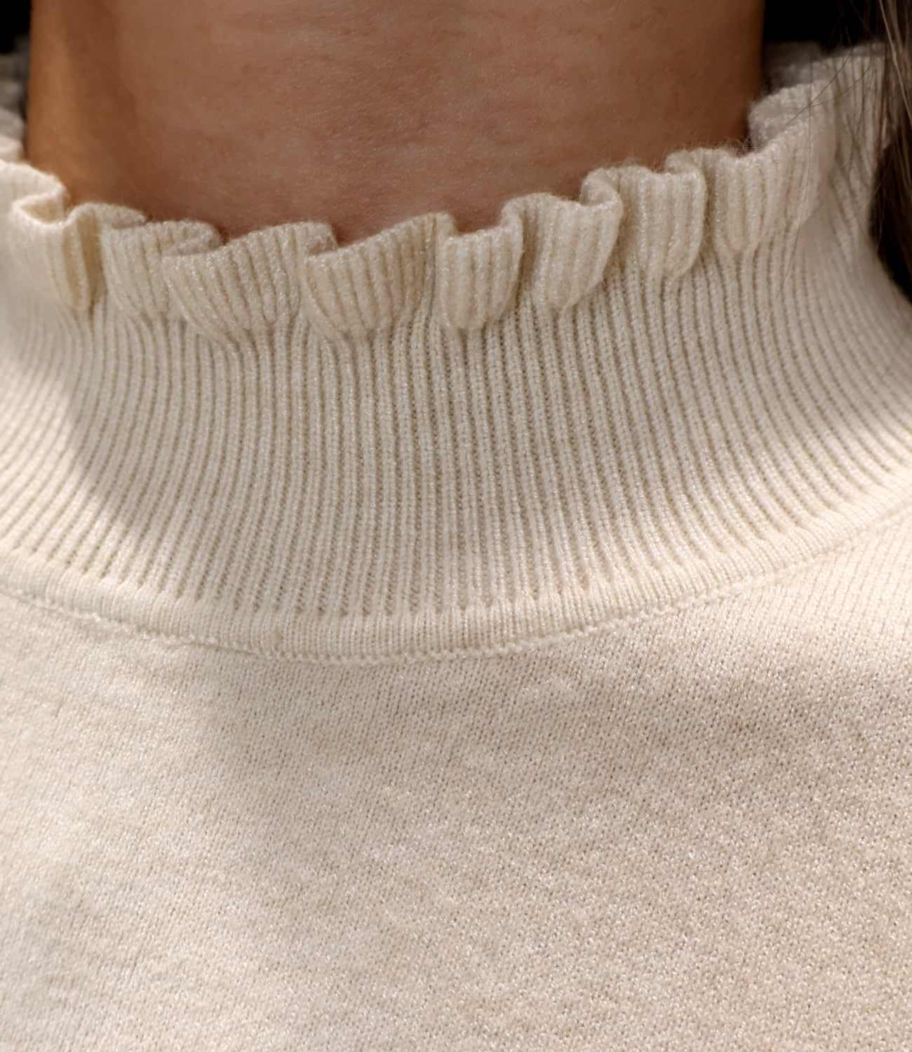 Studio It Maglia Rouches Panna Donna