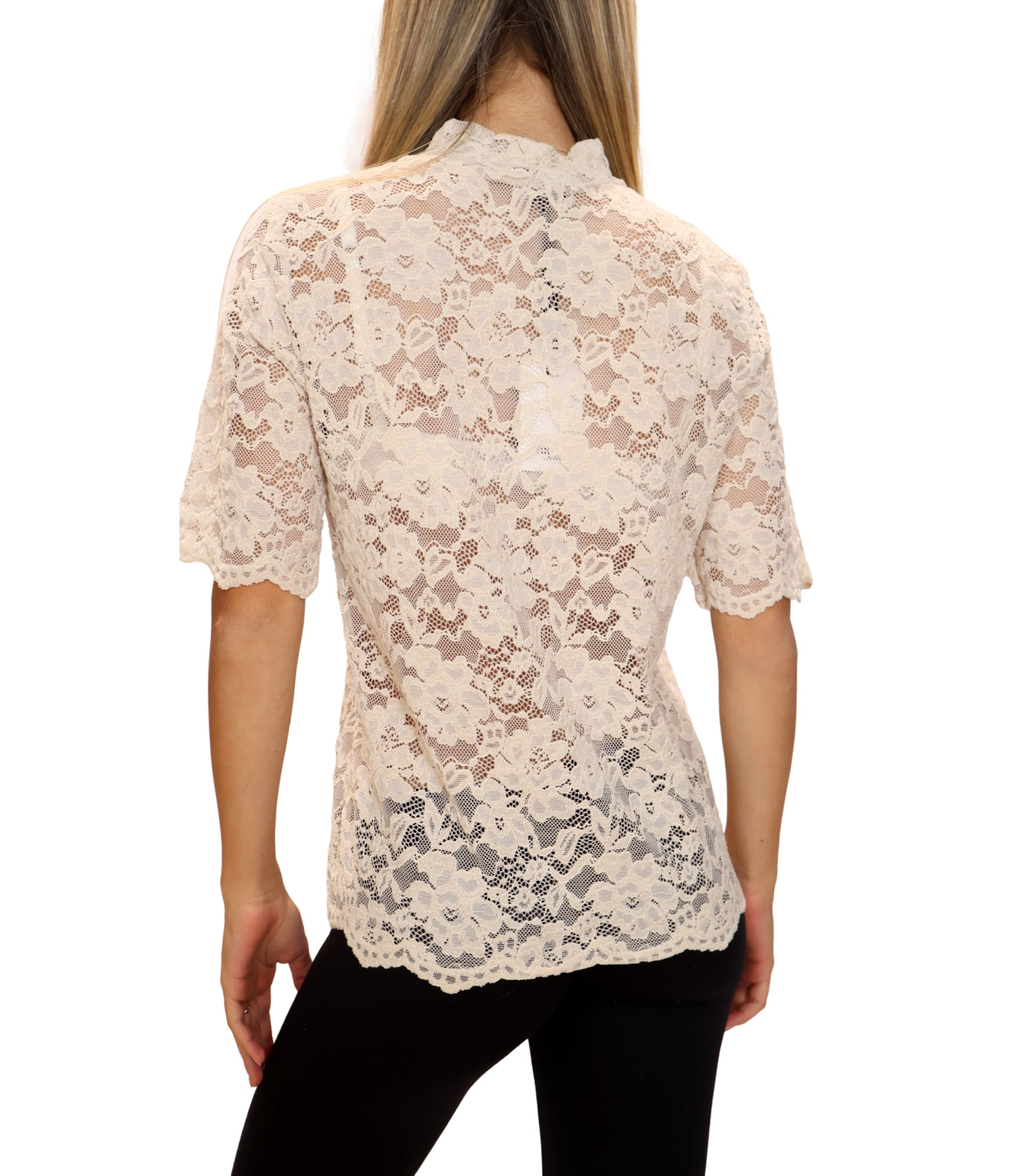 Studio It T-shirt Pizzo Panna Donna