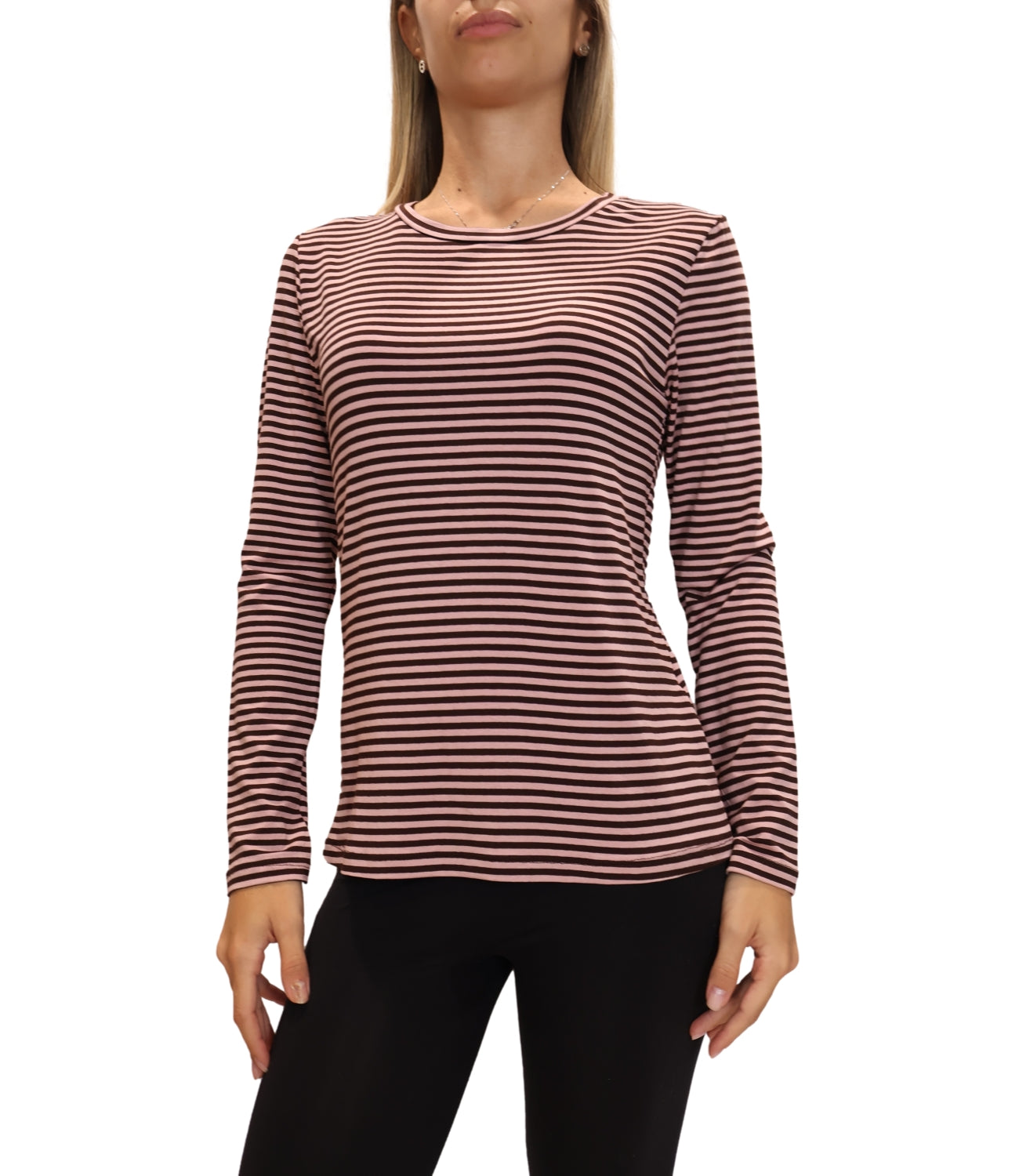 Studio It Maglia Righe Rosa Donna