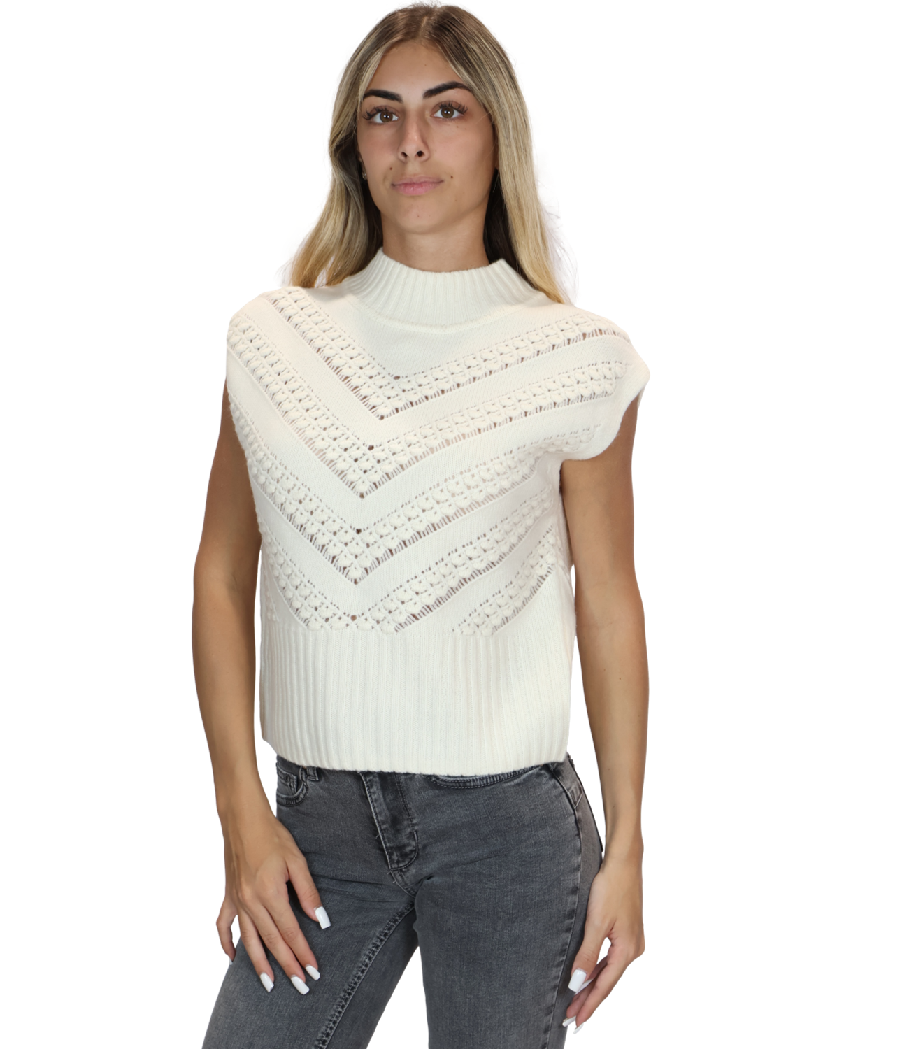 Suncoo Gilet Paoli Blanc Casse Donna