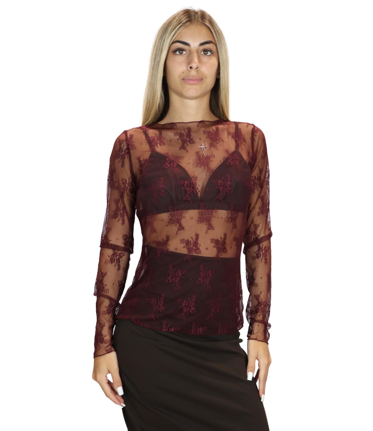 Susy Mix Maglia Pizzo Barolo Donna
