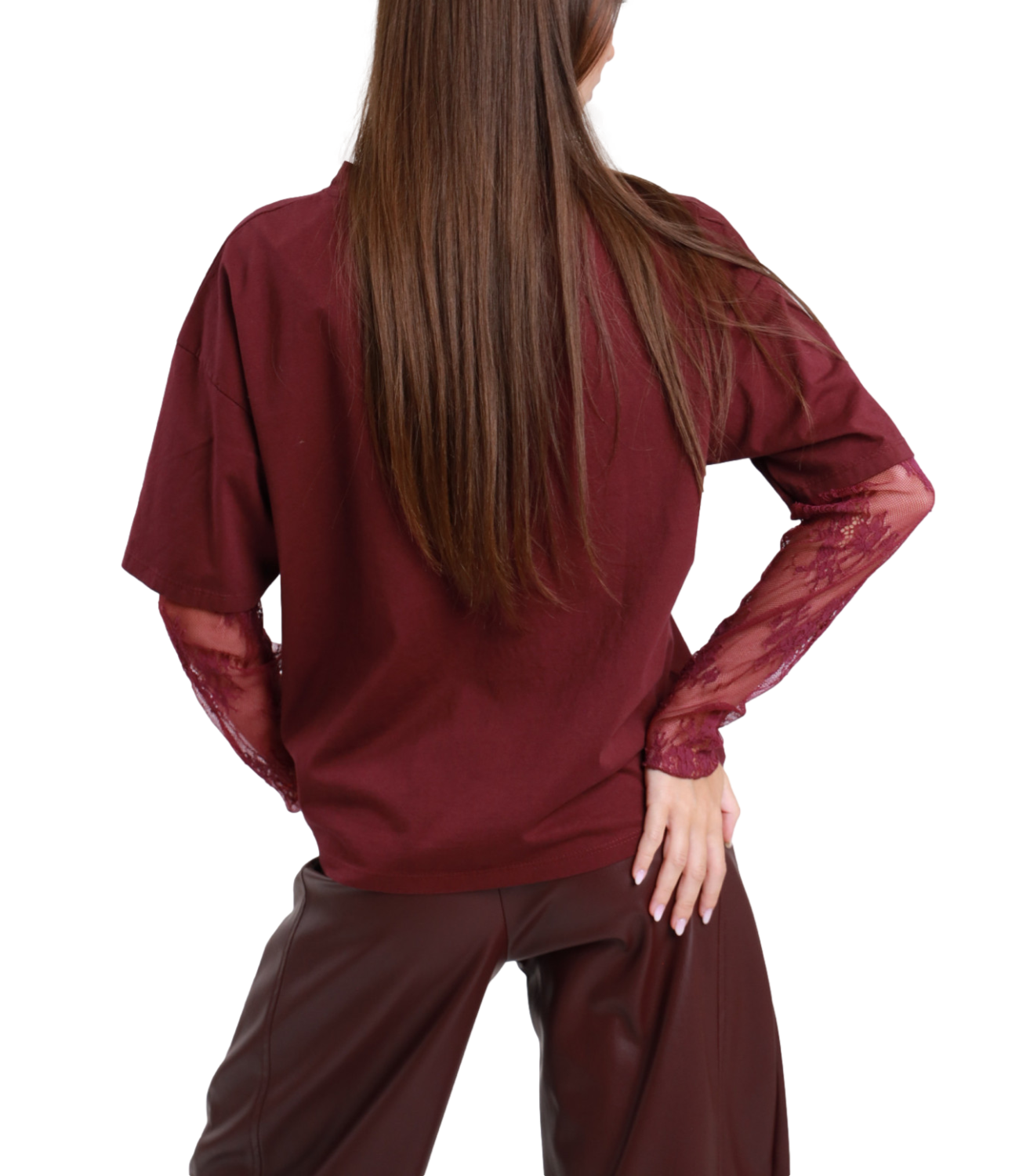 SUSY MIX maglia pizzo barolo donna