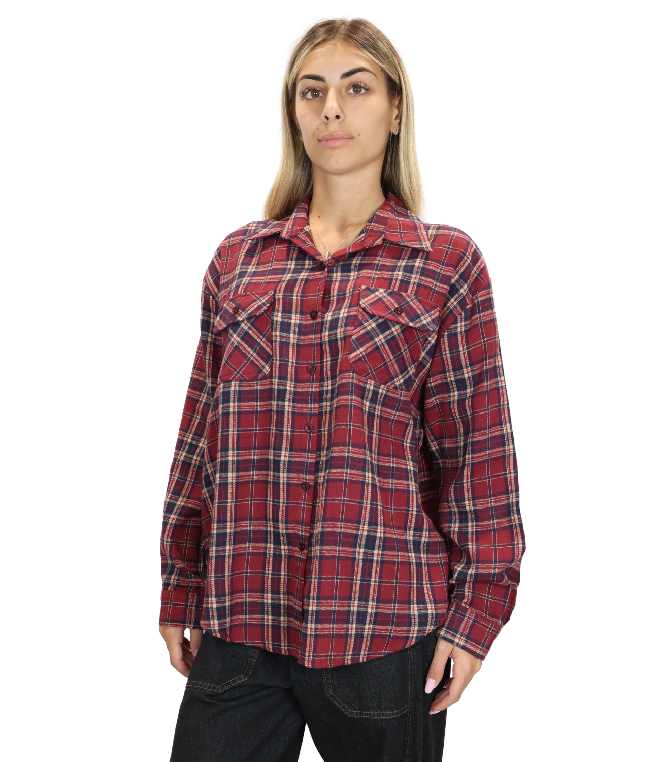 SUSY MIX camicia quadri rossa donna