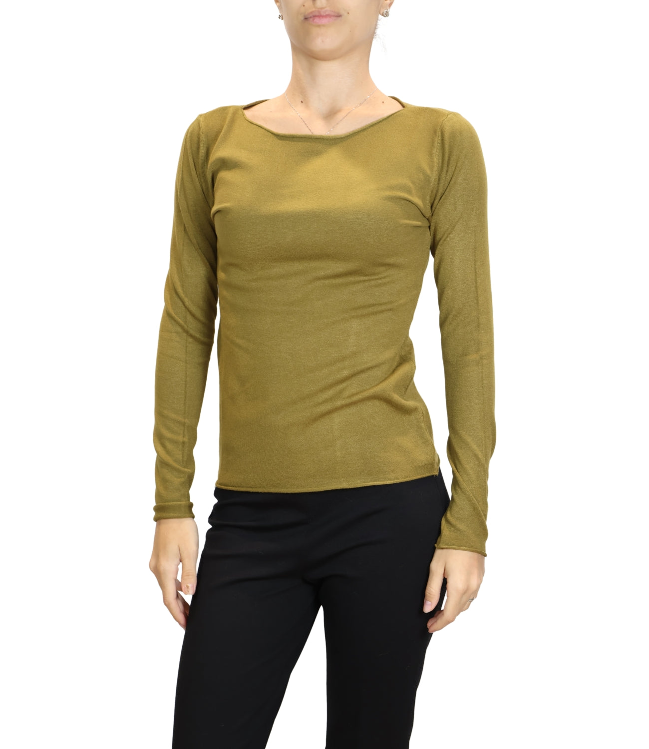 Susy Mix Maglai Barchetta Verde Oliva Donna