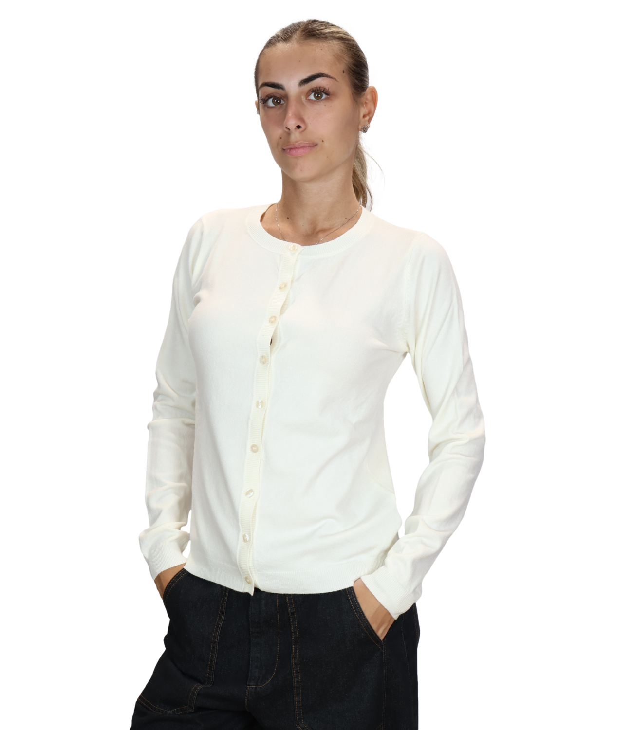 SUSY MIX giacchina crema donna
