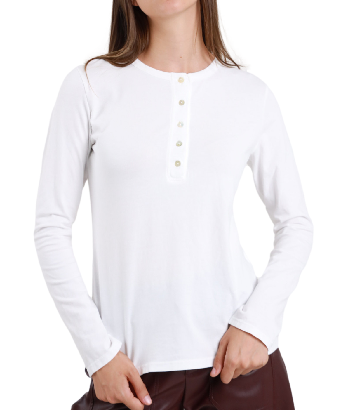 Susy Mix T-shirt Serafino Bianco Donna