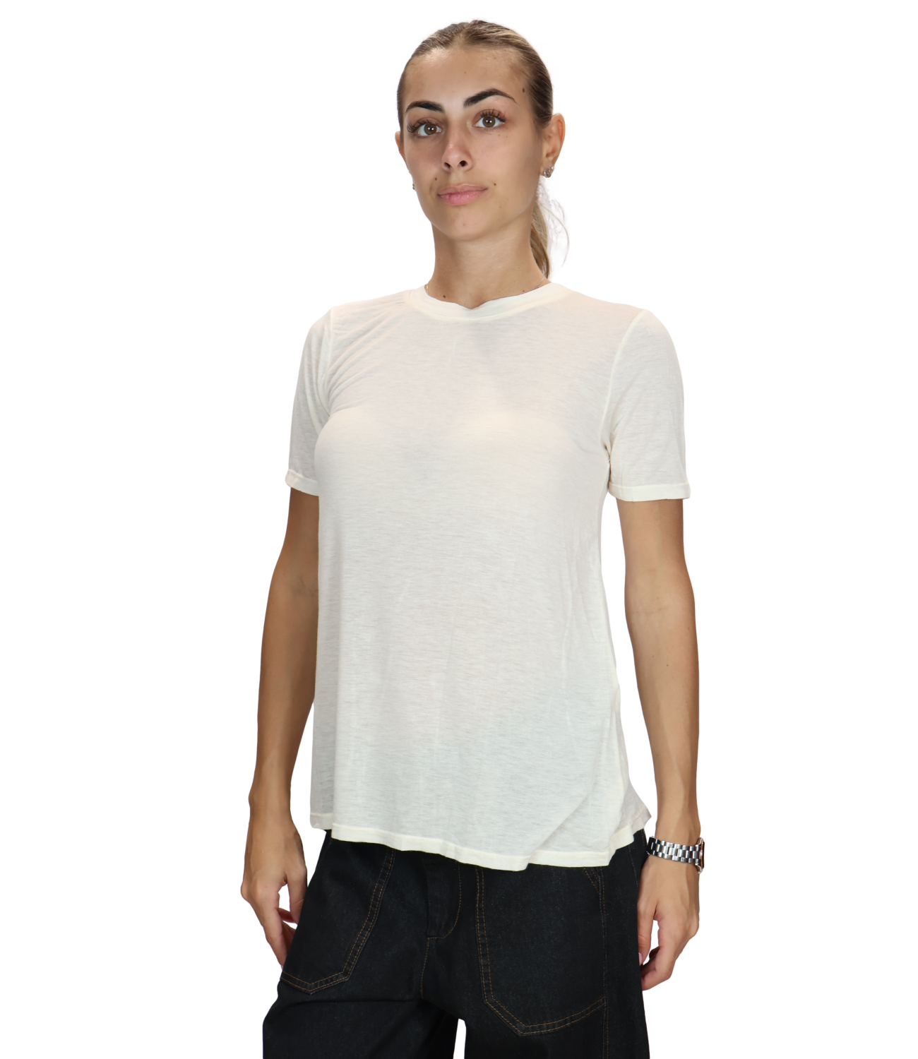 SUSY MIX maglia paricollo burro donna