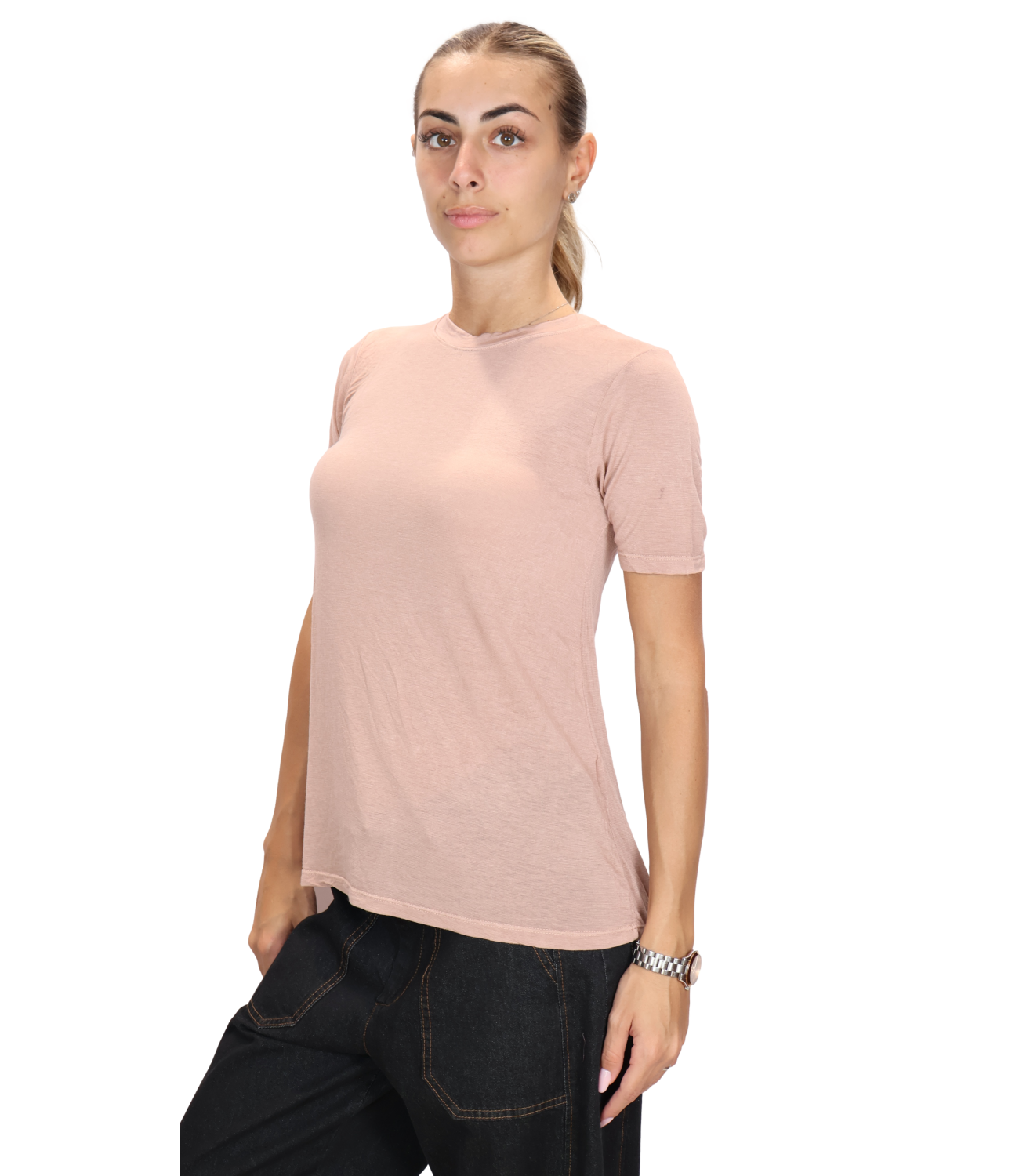 SUSY MIX maglia paricollo rosa donna