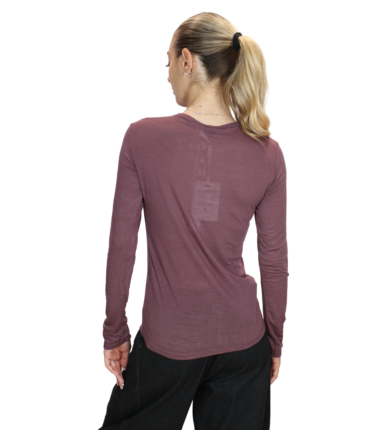 SUSY MIX maglia serafino vino donna
