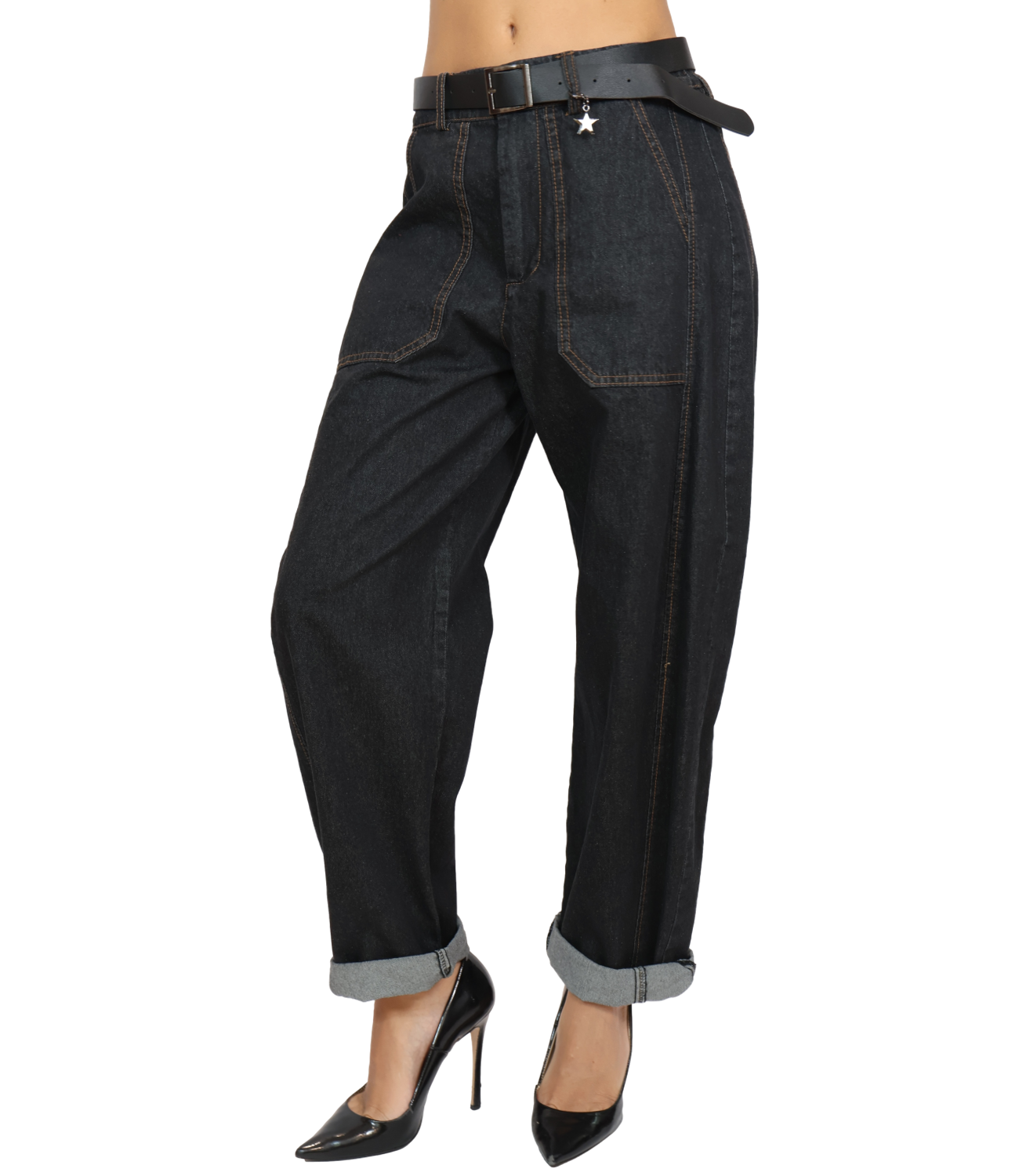 Susy Mix Pantalone Stellina Nero