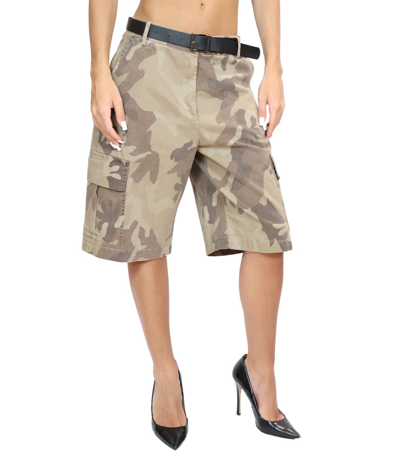 SUSY MIX bermuda camouflage militare donna
