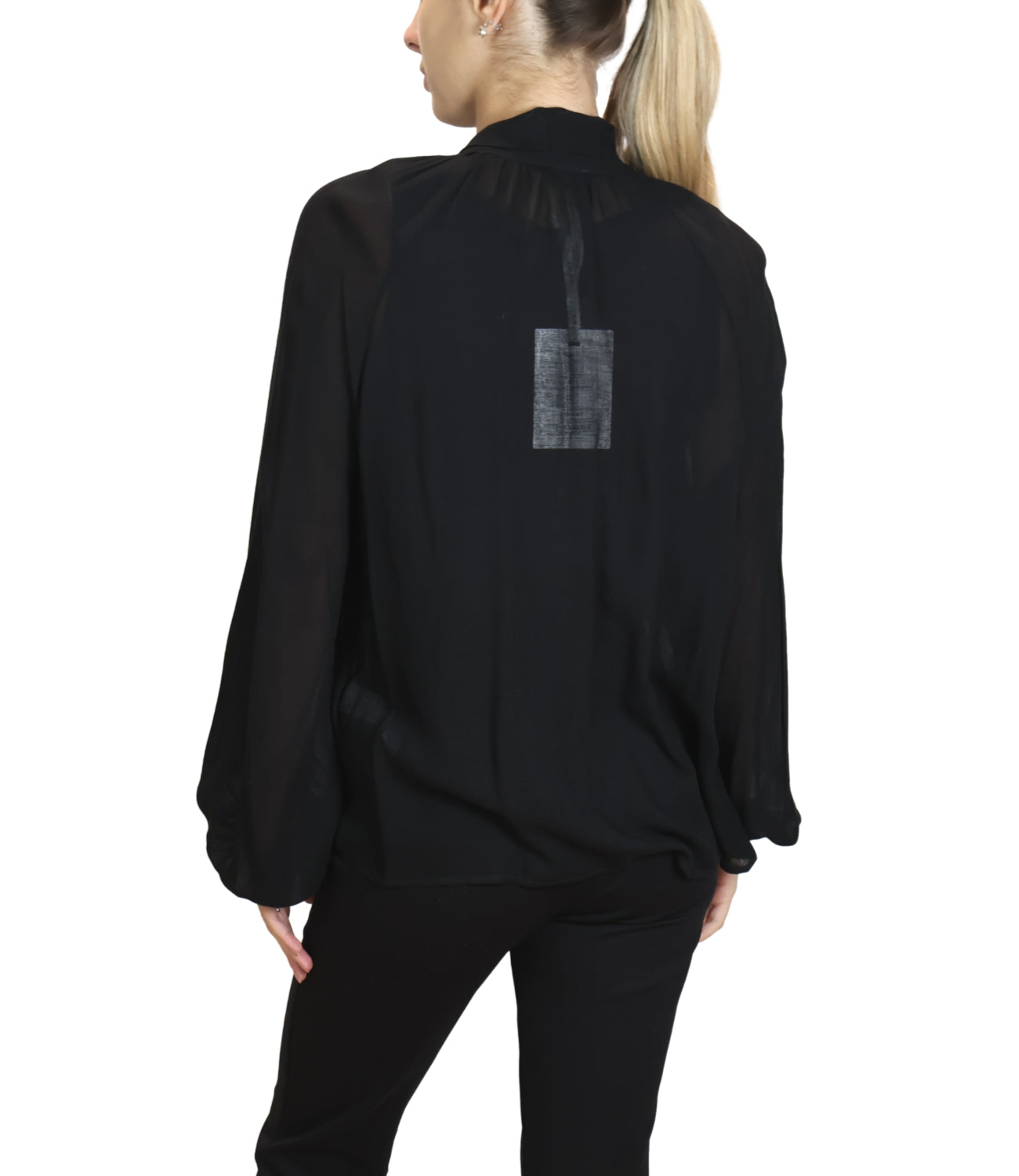 Susy Mix Camicia Fiocco Nero Donna