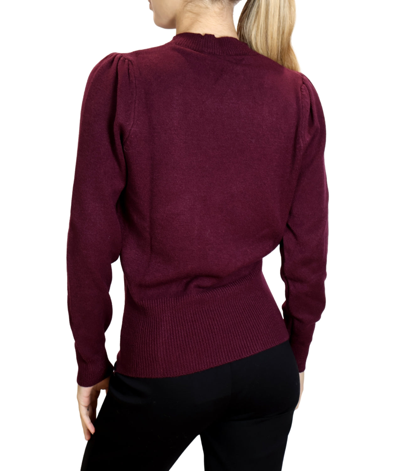 Susy Mix Maglia Paricollo Vino Donna