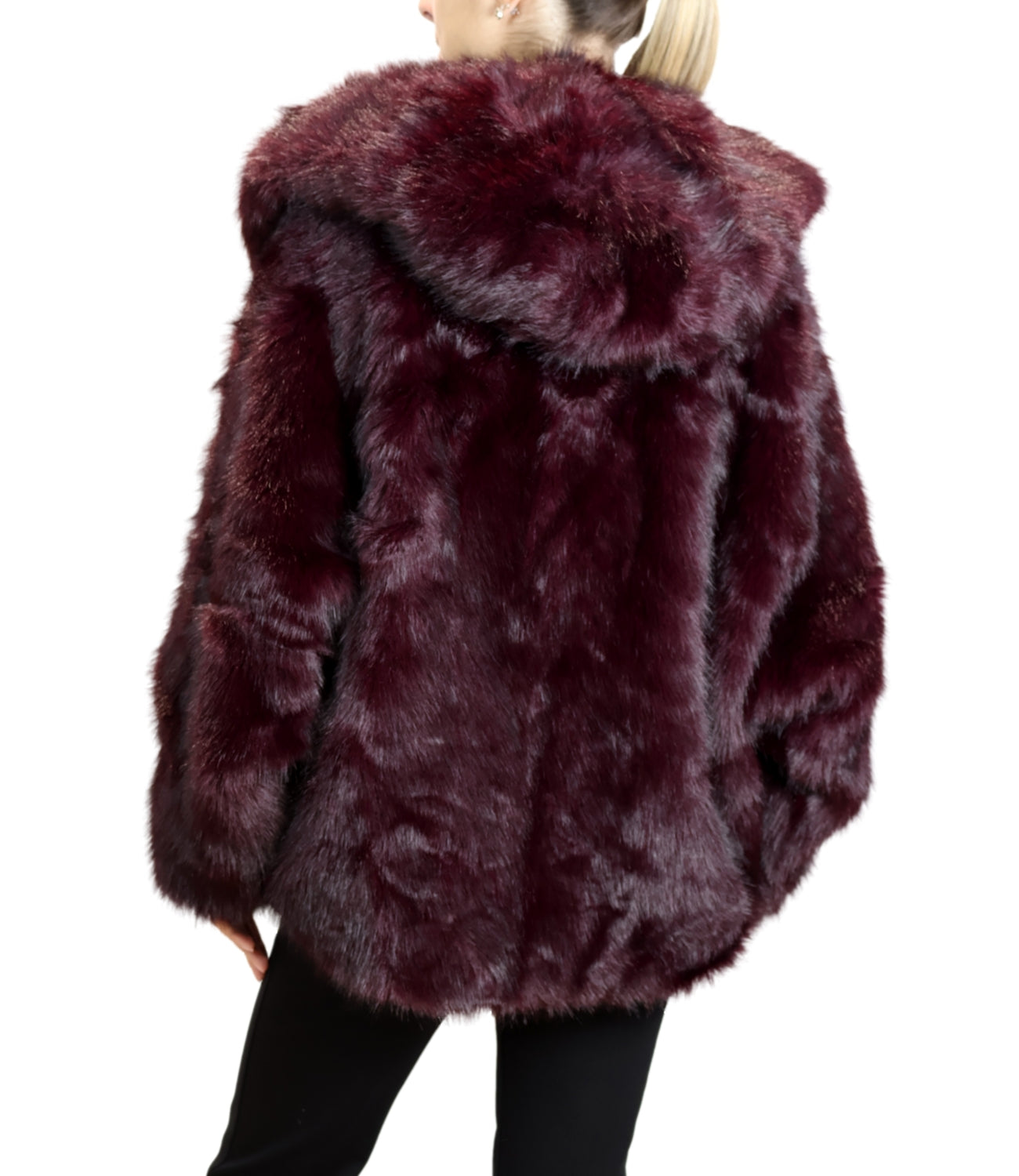 Susy Mix Giacca Ecopelliccia Bordeaux Donna