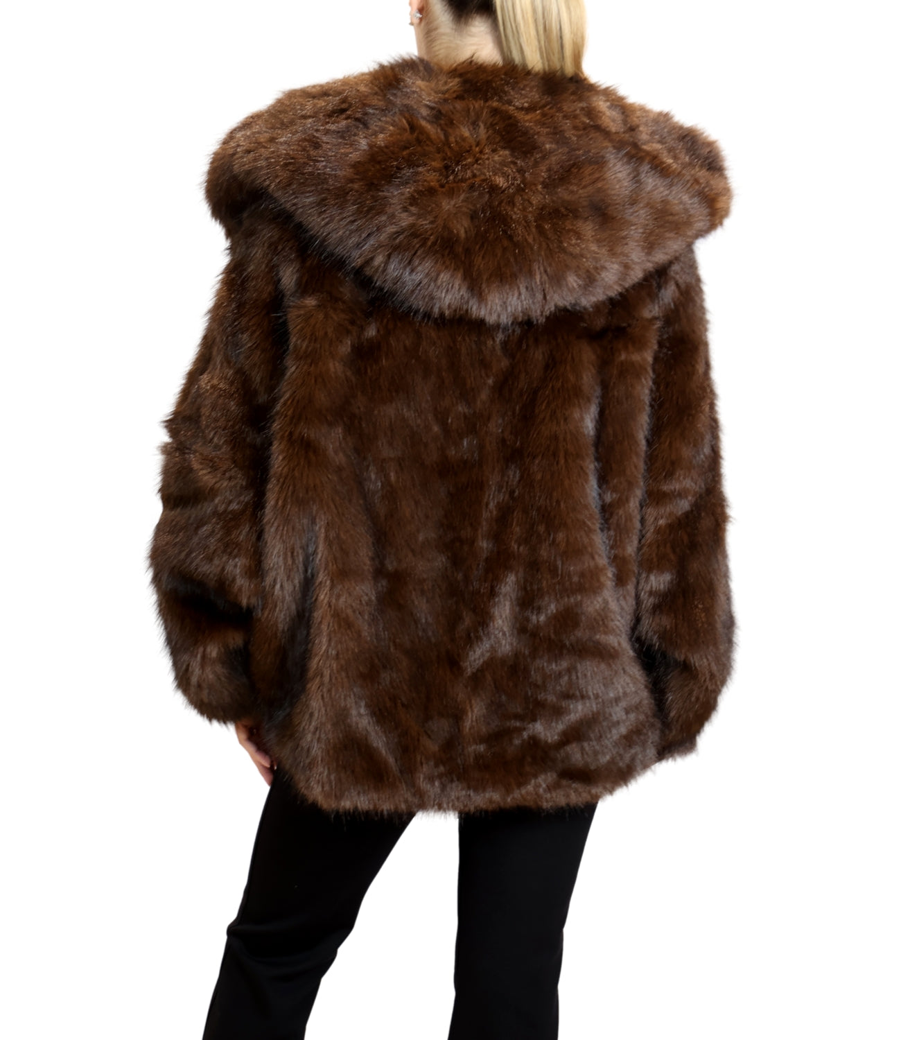 Susy Mix Giacca Ecopelliccia Moro Donna