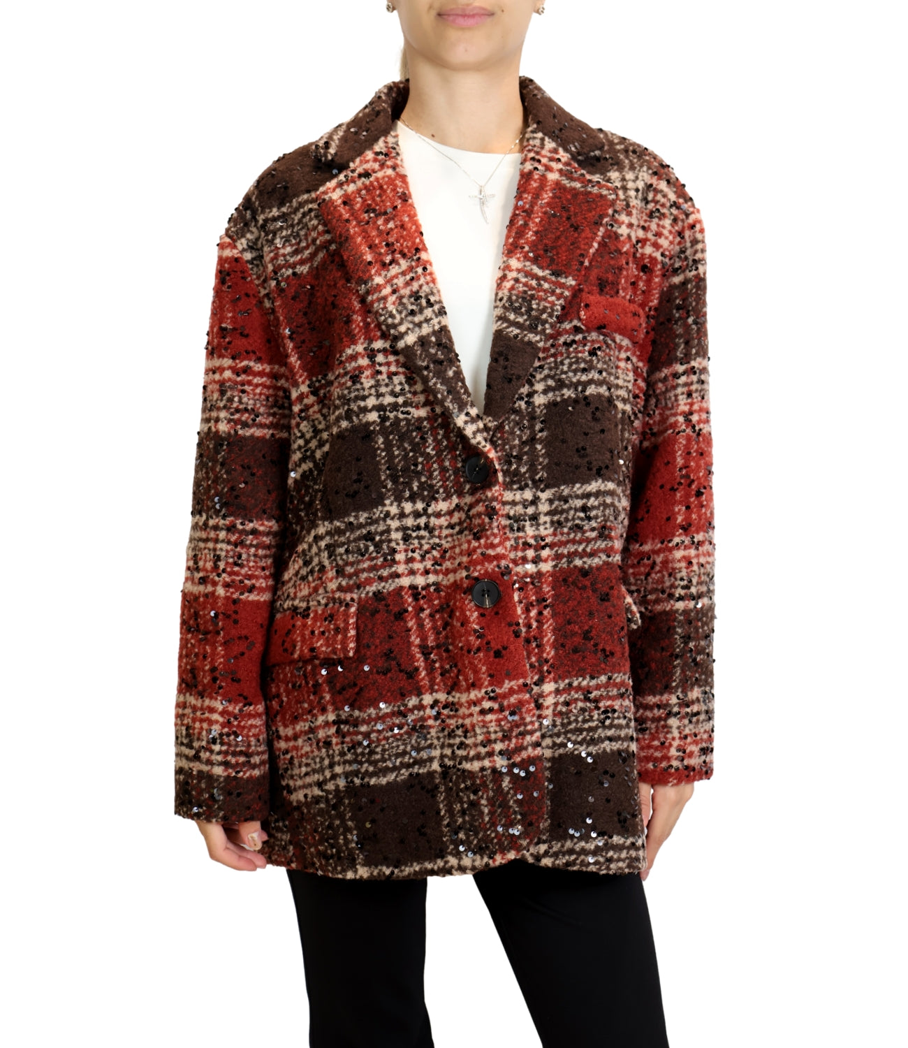 Susy Mix Gacca Check Paillettes Moro Donna
