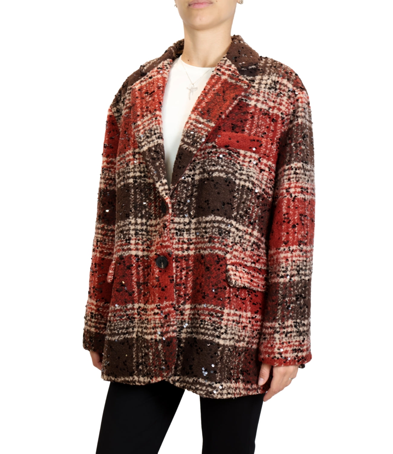 Susy Mix Gacca Check Paillettes Moro Donna