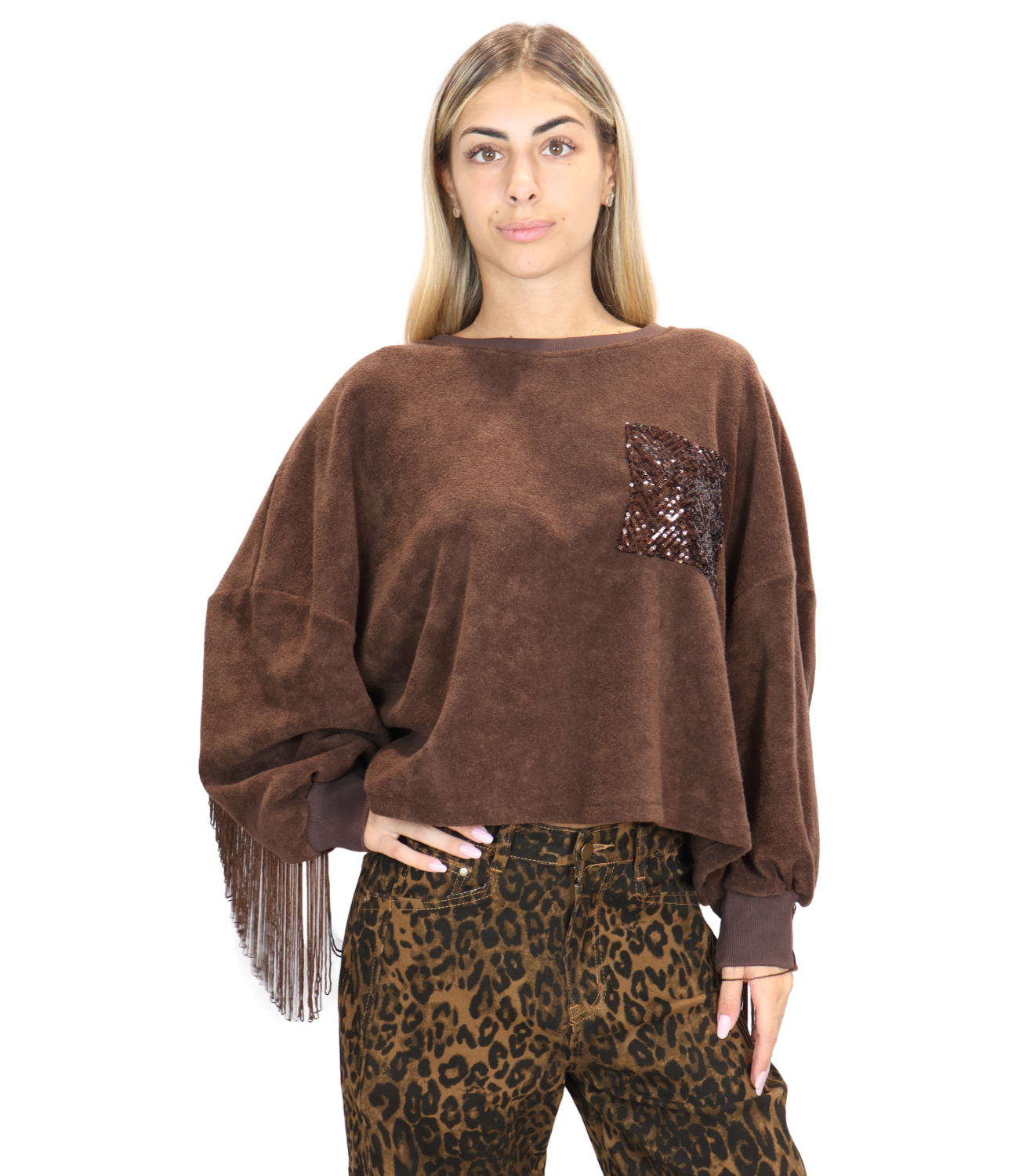 SUSY MIX felpa moro donna