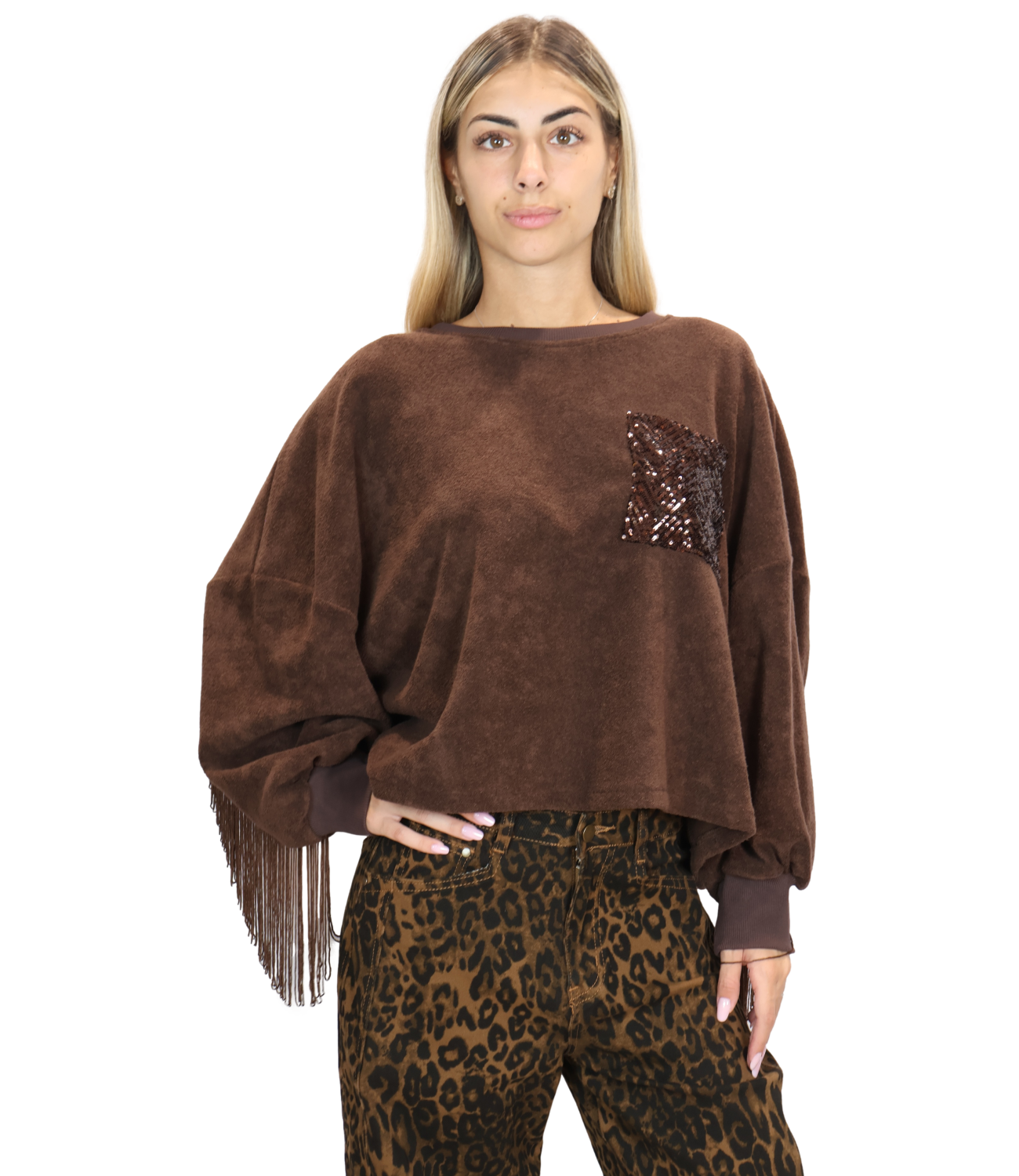 SUSY MIX felpa moro donna