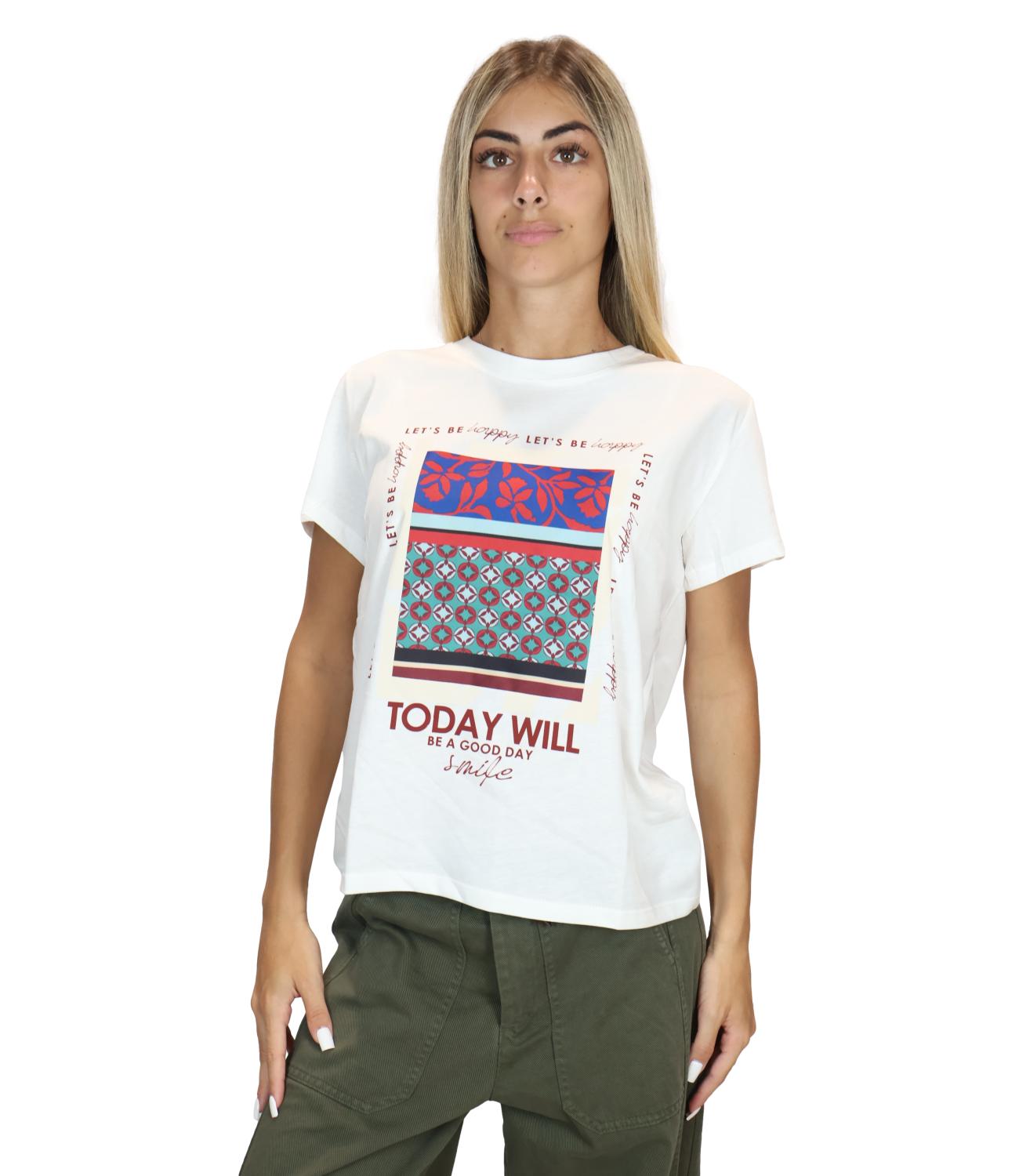 Susy Mix T-shirt B.co/Blu Donna