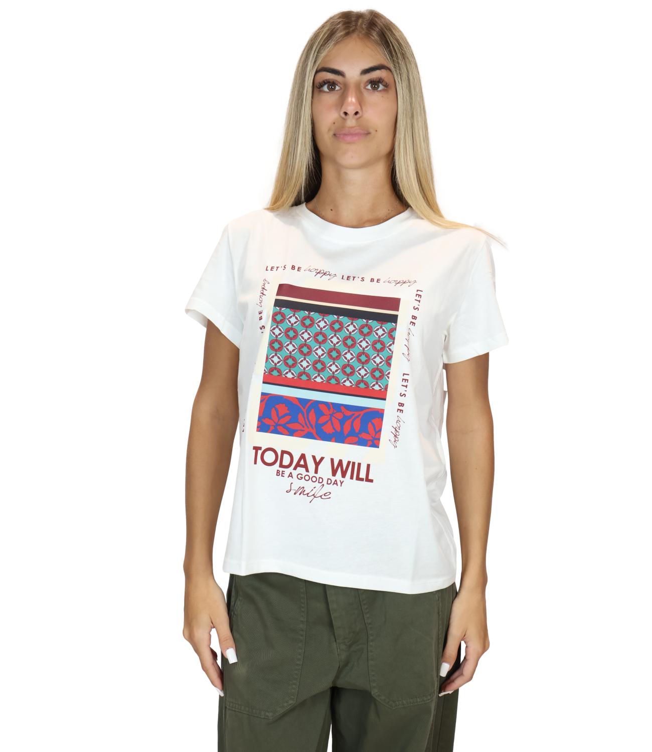 Susy Mix T-shirt B.co/Verde Donna