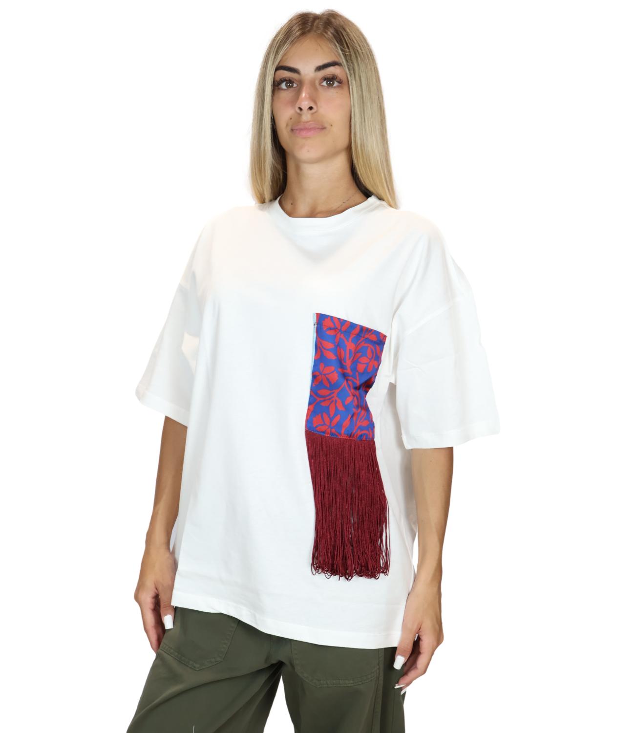Susy Mix T-shirt Fan.Blu/Rosso Donna