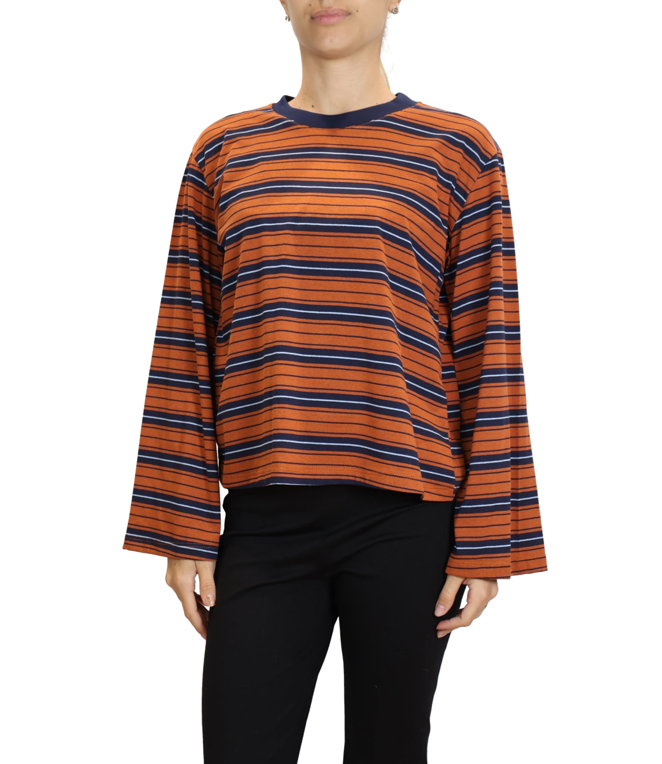 Susy Mix Maglia Riga Arancio Donna