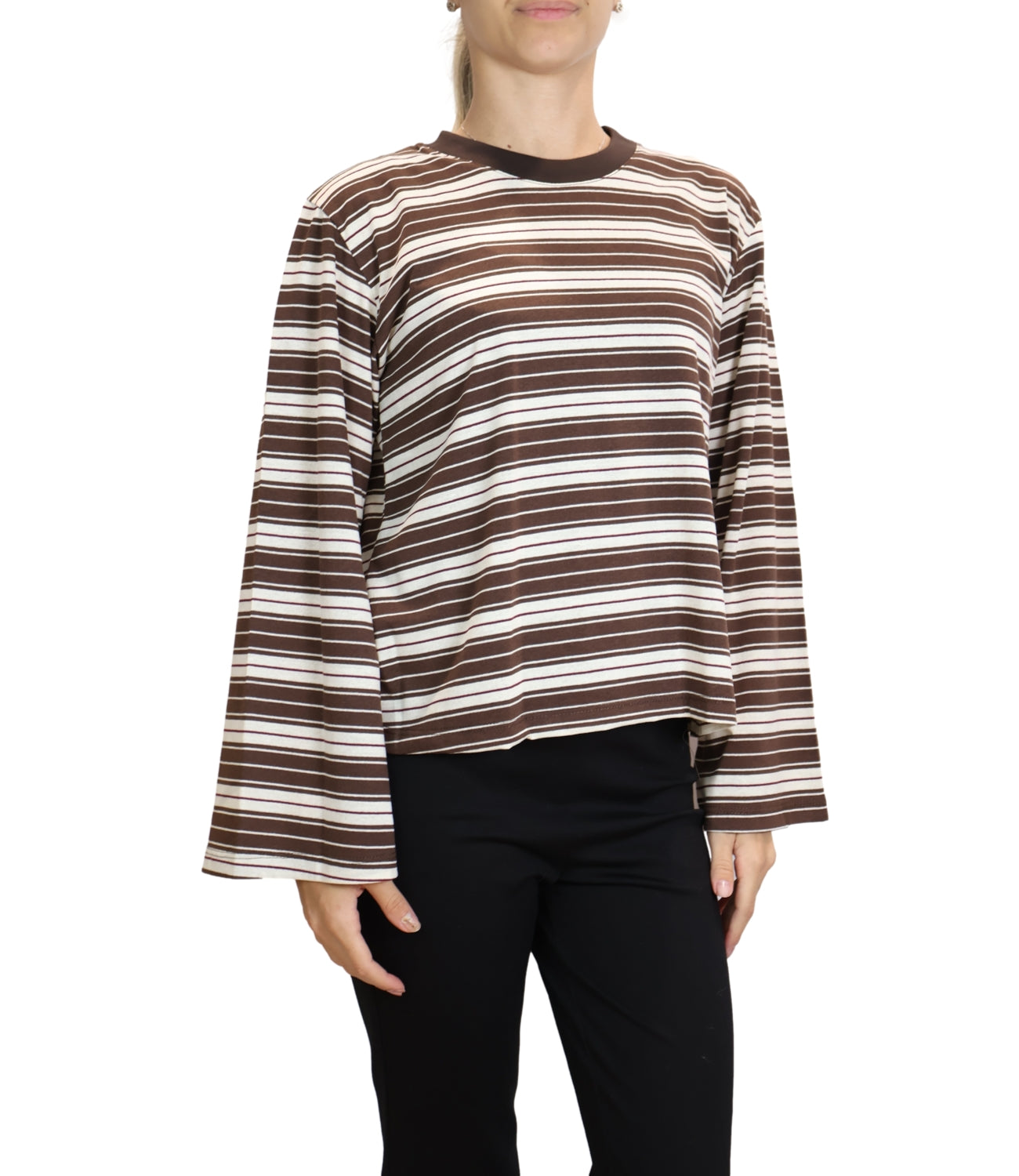 Susy Mix Maglia Riga Moro Donna