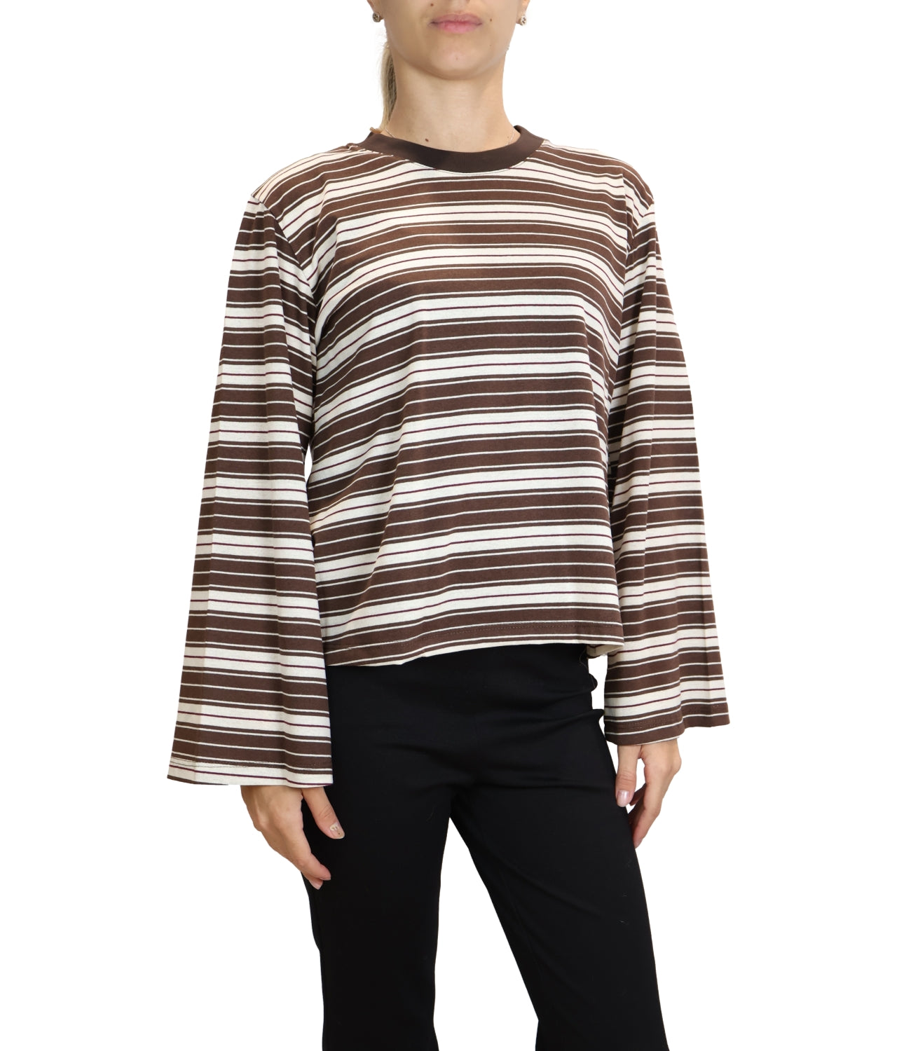 Susy Mix Maglia Riga Moro Donna