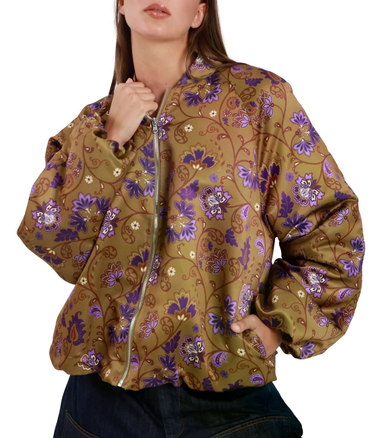 Susy Mix Bomber Verde Oliva Donna