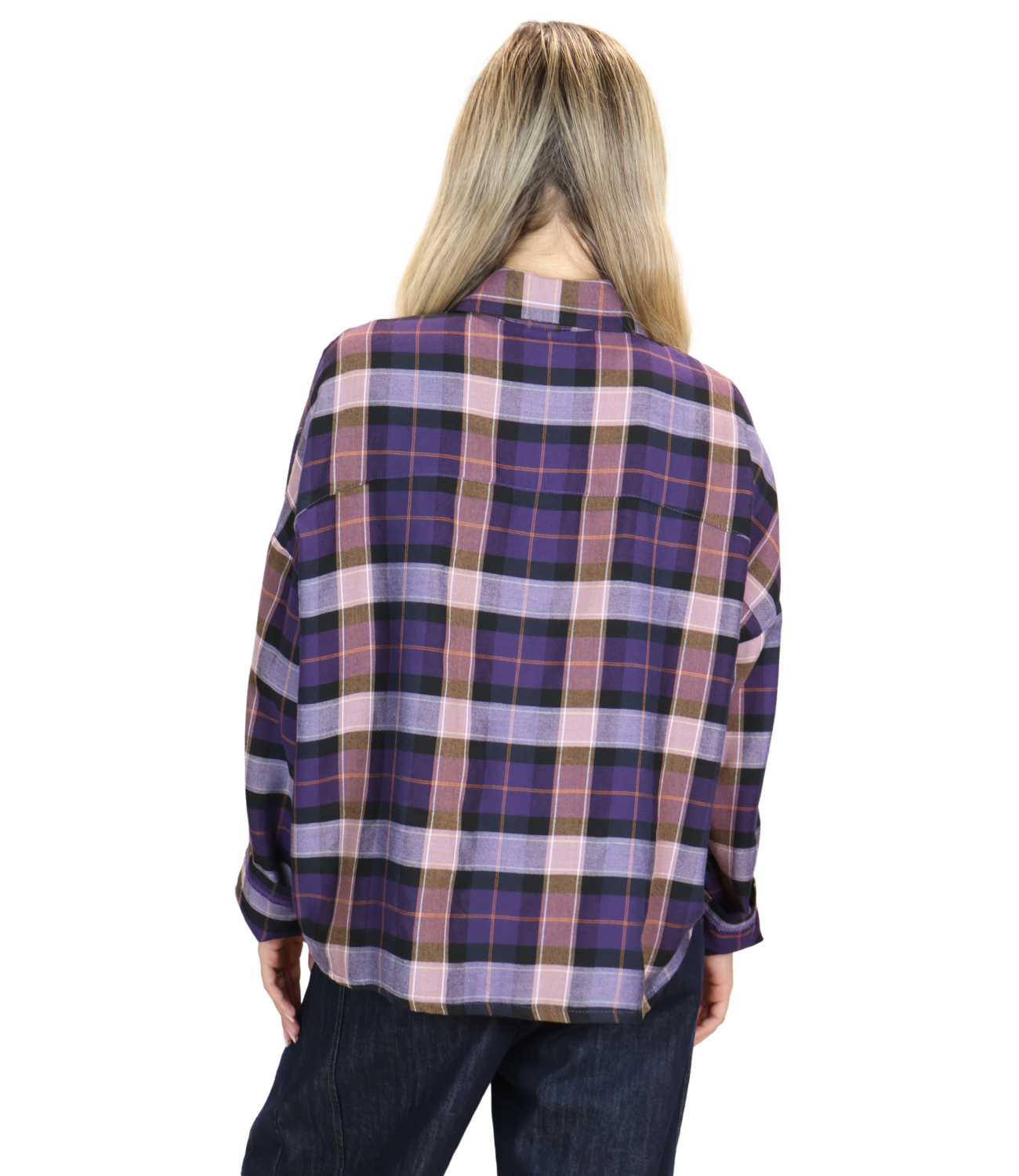 SUSY MIX camica quadri viola donna