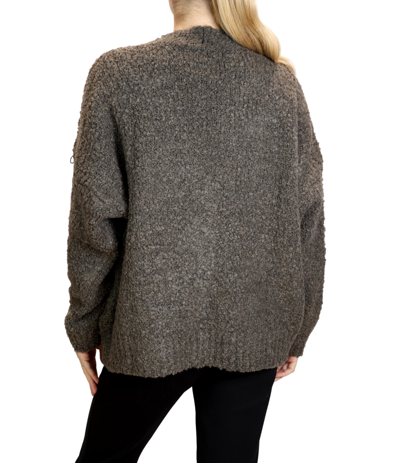 Susy Mix Cardigan Bouclè Fango Donna