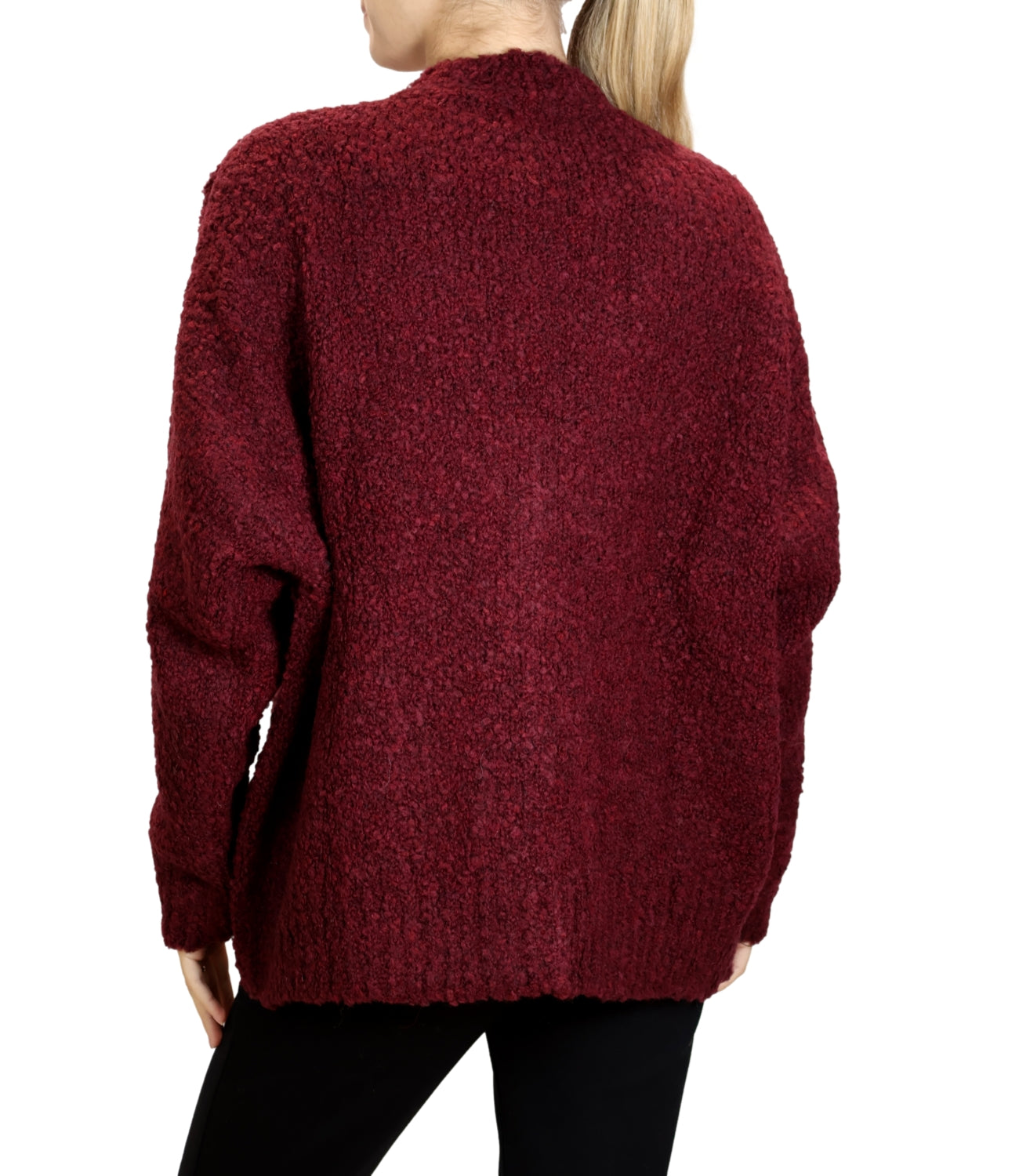 Susy Mix Cardigan Bouclè Vino Donna