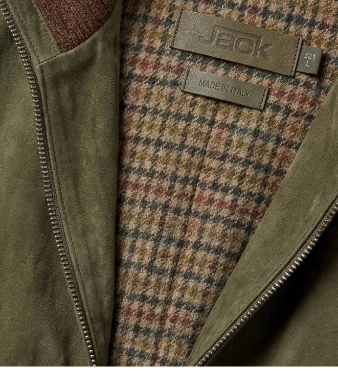 Giacca The Jack Leathers beige scuro scamosciata