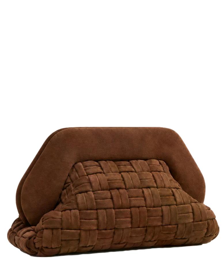 Themoire Bios Medium suede effect intreccio piccolo rocky road