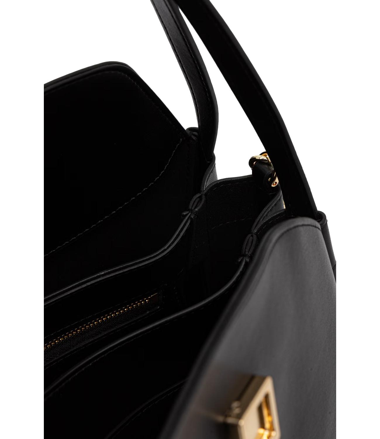 TheMoirè Borsa Calipso nera trunk vegan fabric