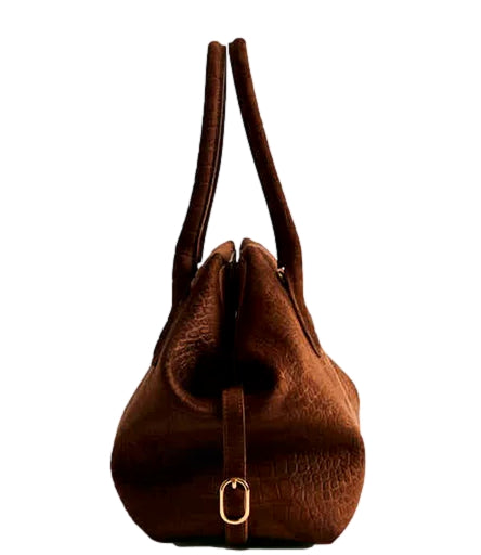 THEMOIRè TALIA TRUNK MEDIUM SUEDE CROCO EFFECT ROCKY ROAD